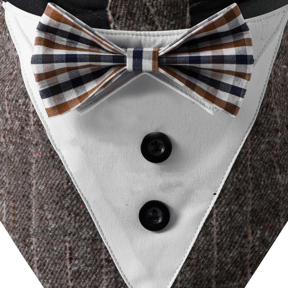 Dog Wedding Bandana Collar with Bow Tie view 4