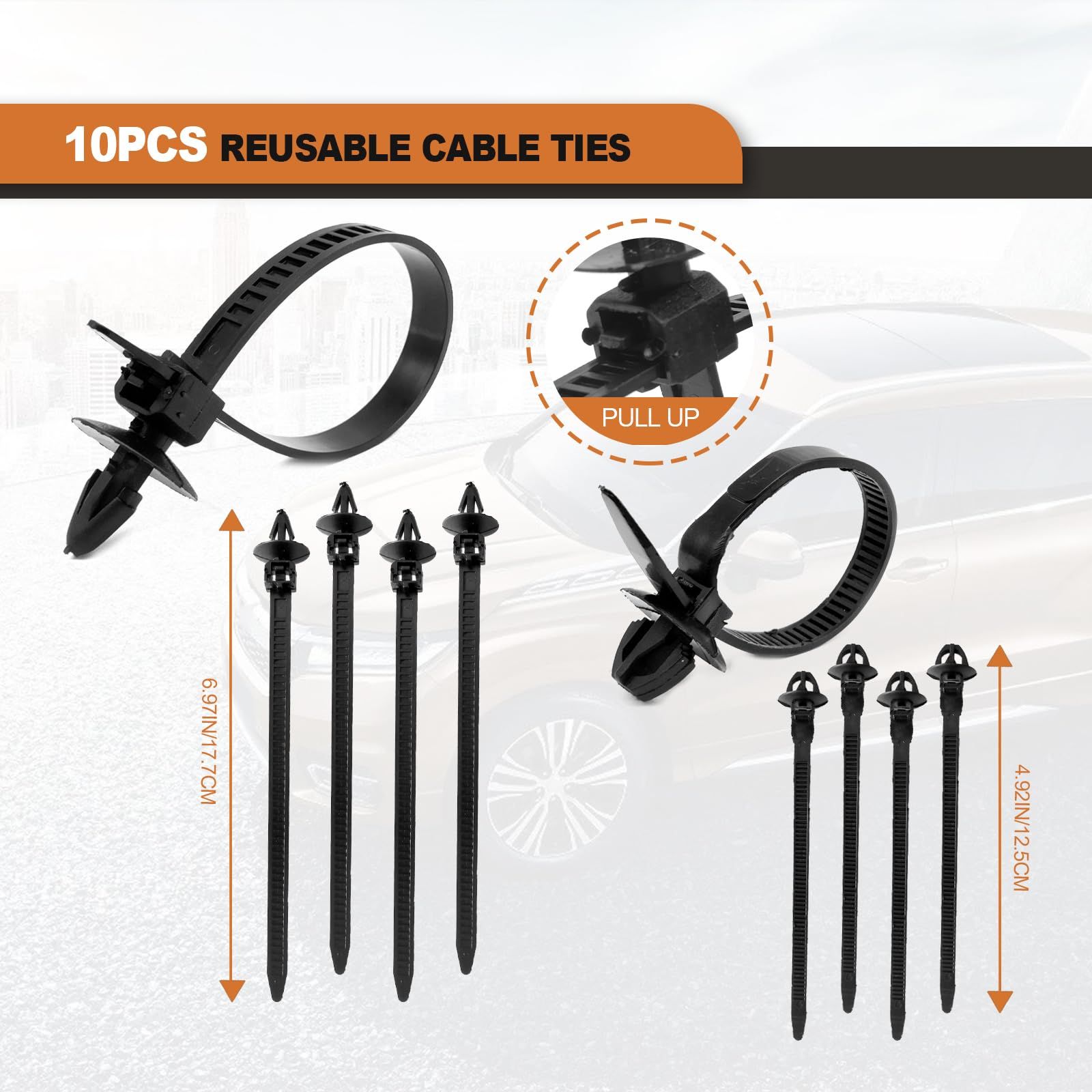 635PCS Auto Fasteners Car Push Retainer Clips Nylon Bumper Fender Rivets view 4