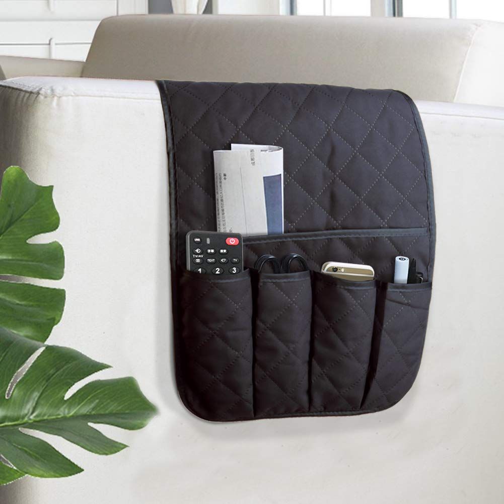 Sofa Armrest Organizer Non-Slip Arm Chair Bedside Storage Organizer for view 2