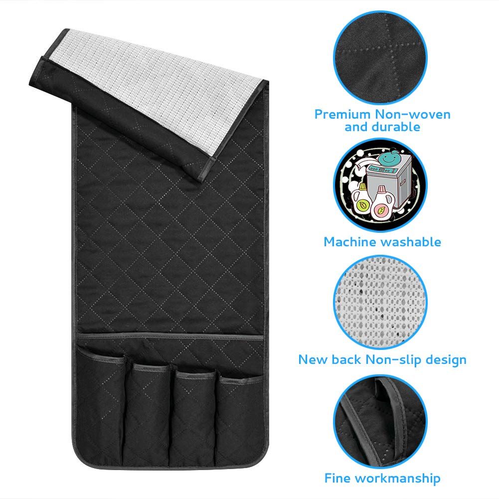 Sofa Armrest Organizer Non-Slip Arm Chair Bedside Storage Organizer for view 5