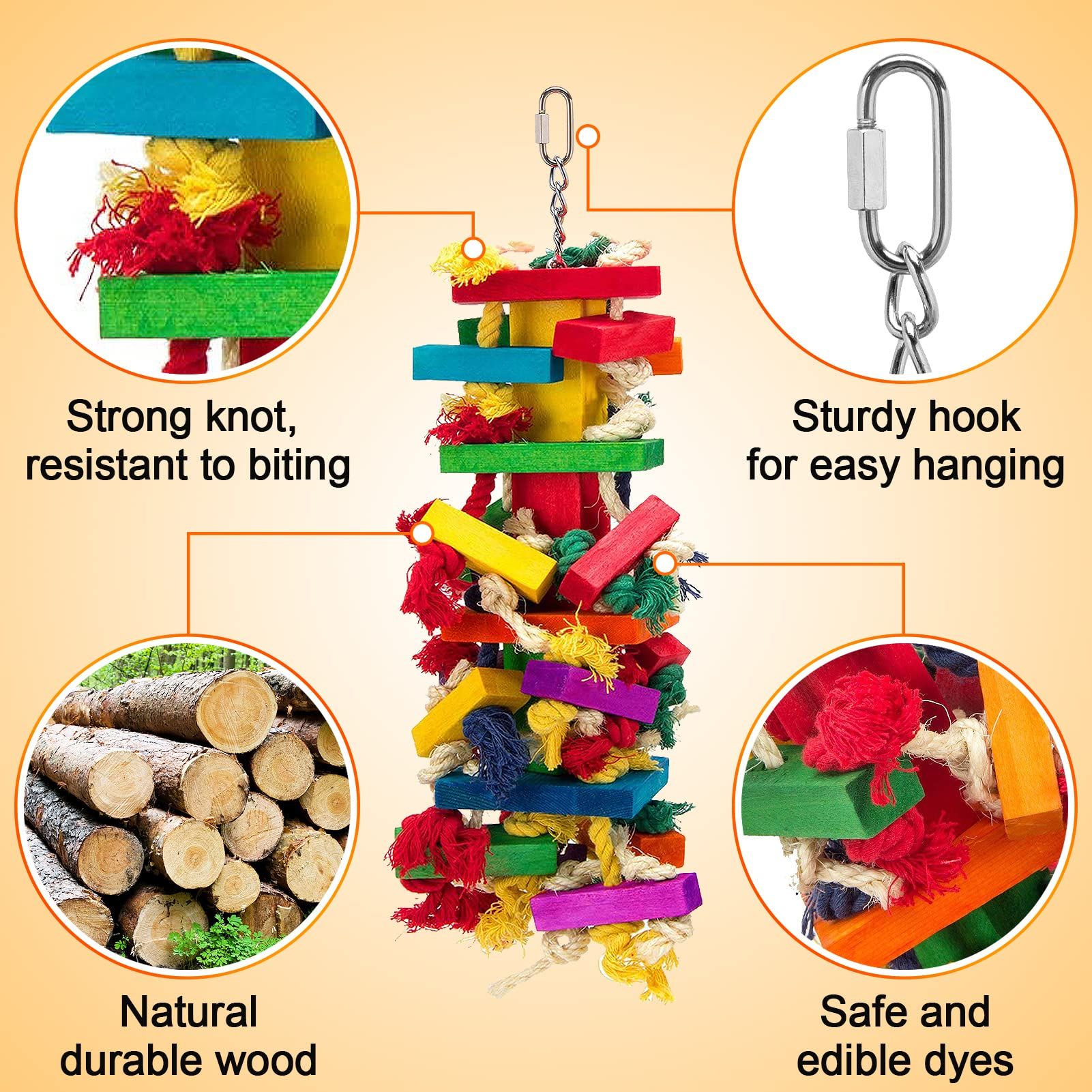 Extra Large Bird Parrot Toys for Macaws view 3