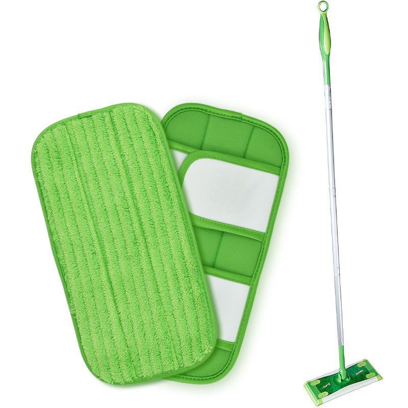 2 Pack Rounded Corners Mop Pads Compatible with Wet Jet Mops