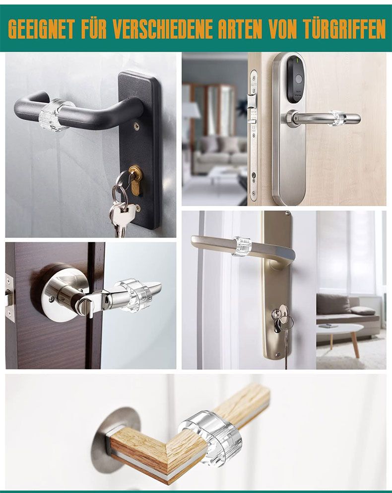 10 pcs Door Stopper Transparent Silica Gel Door Handle Buffer Wall Protection view 4