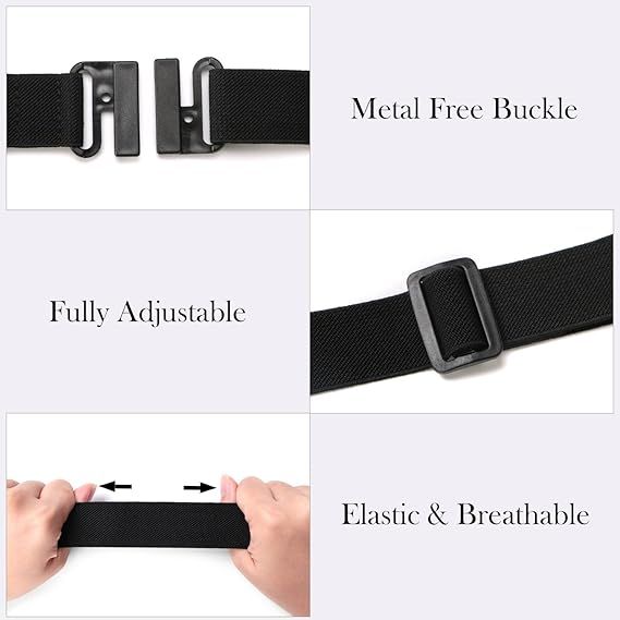 Women Invisible Belt, Comfortable Adjustable Stretch No Show Belt with Flat view 5