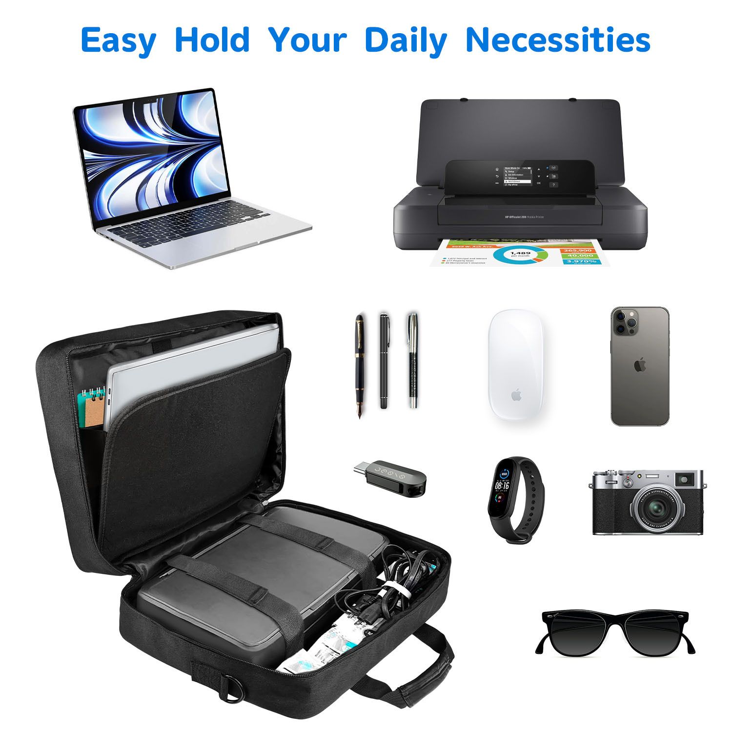 Portable Printer Case - Wireless Printer Case Compatible with Scratch view 3