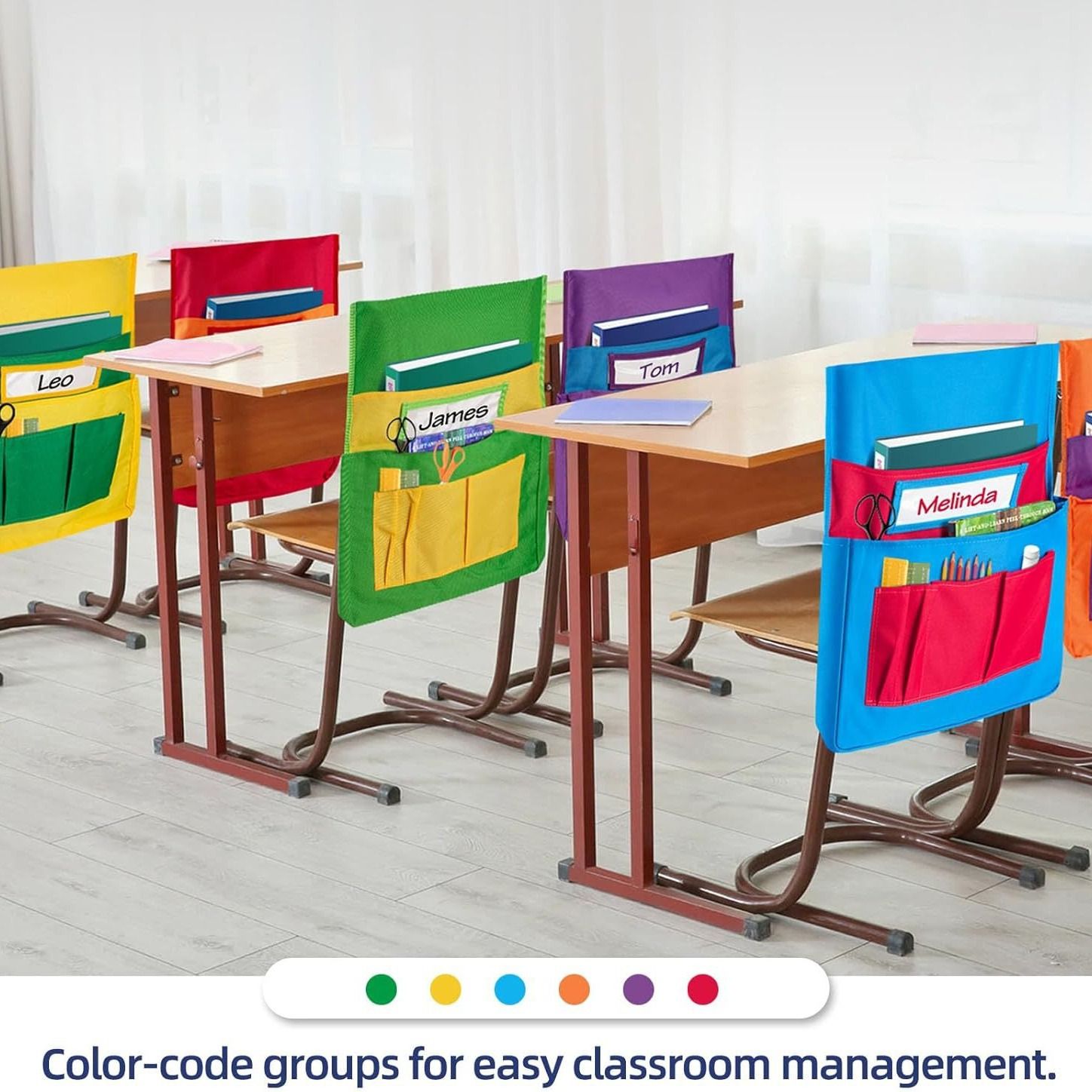 12 PCS Chair Pocket for Classroom view 3