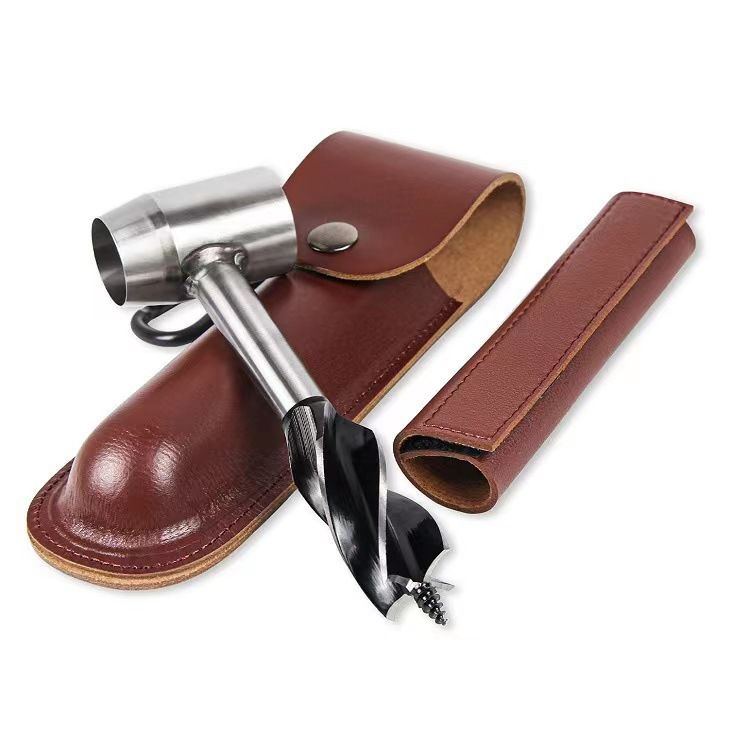Gear for Survival Settlers Hand Auger Wrench with Wood Drill Peg and Manual