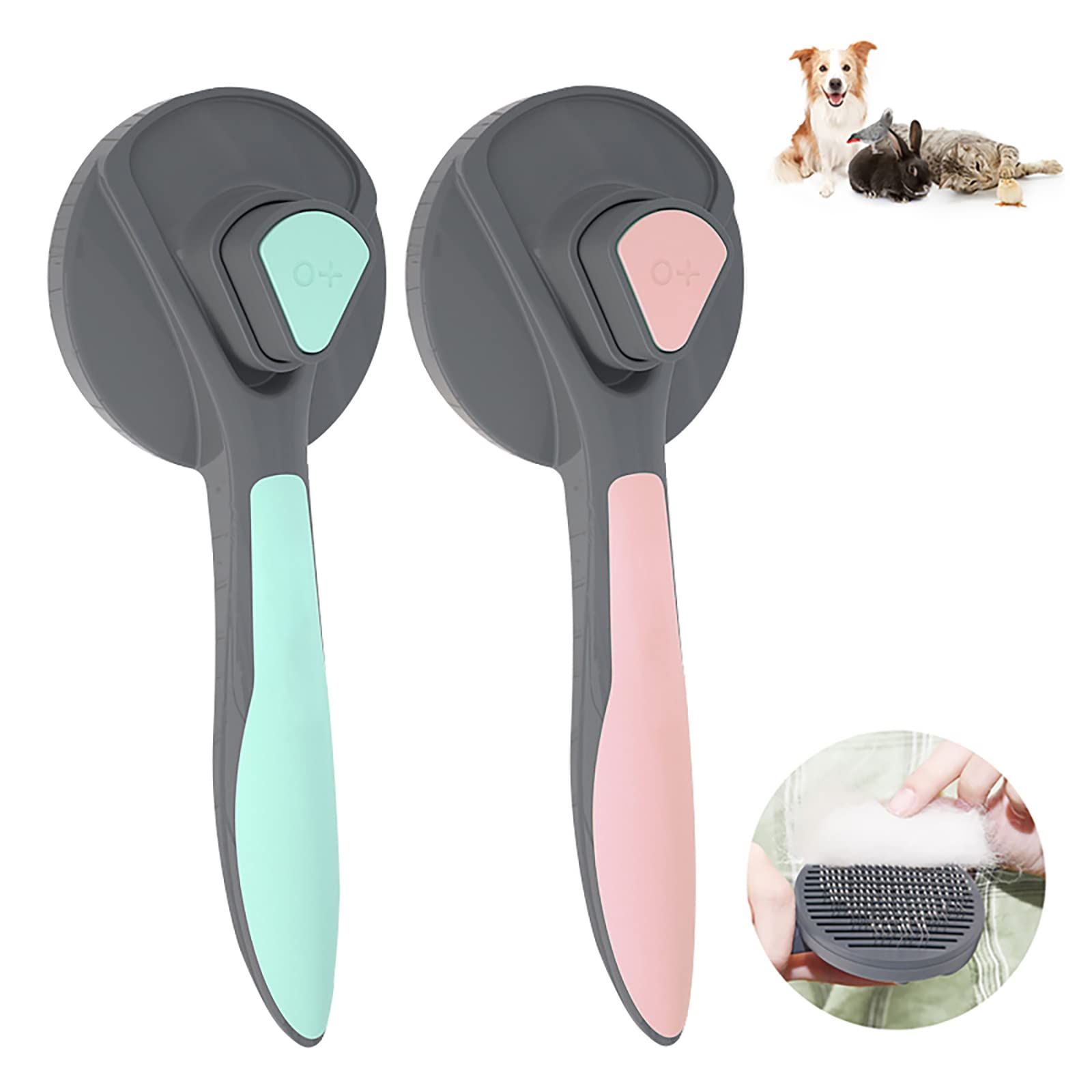 Cat Dog Grooming Brush,Pet Grooming Tool,Removes Loose Hair & Tangles,Skin