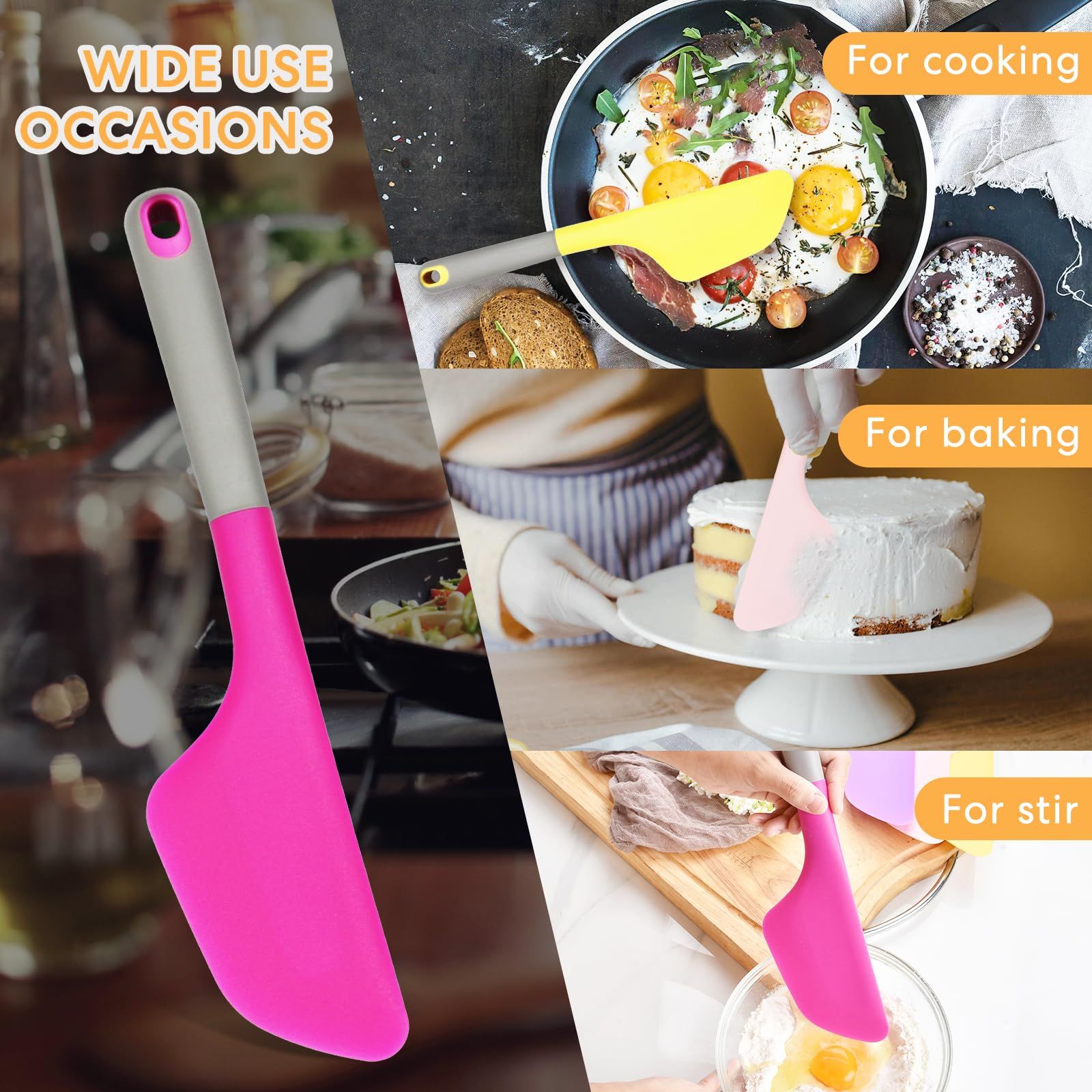 4 Pcs Extra Large Silicone Spatulas view 3