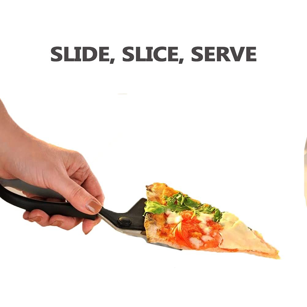 Pizza Scissors Cutter One-Handed Operation Stainless Steel Pizza Spatula view 2