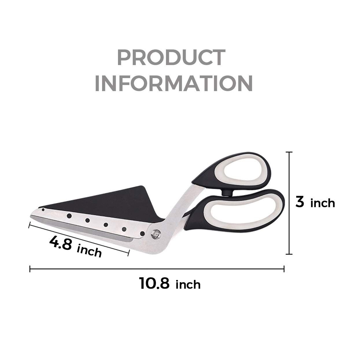 Pizza Scissors Cutter One-Handed Operation Stainless Steel Pizza Spatula view 4