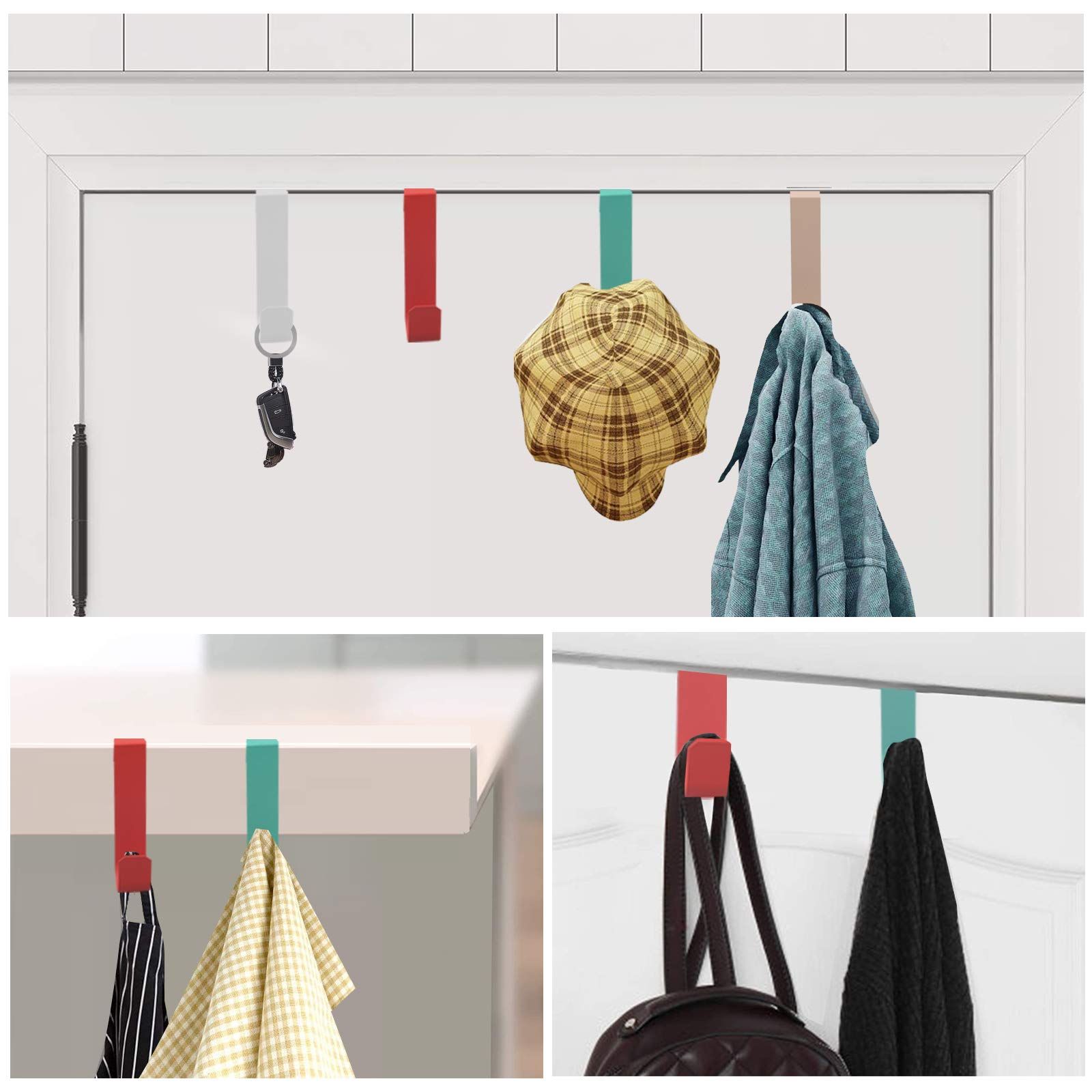 4 Pack Over The Door Hooks view 5