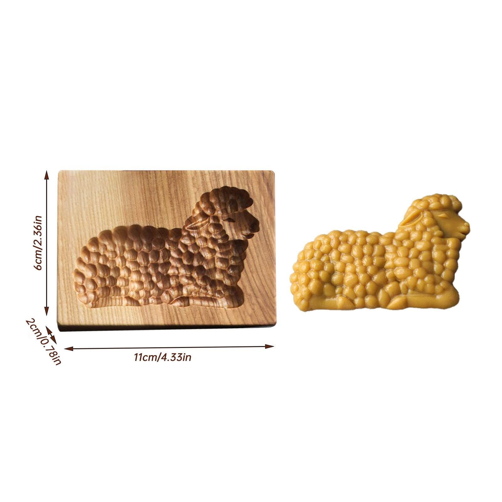 Wooden Cookie Molds, Engraved Embossing Cookie Cutter with Christmas Tree Deer view 4