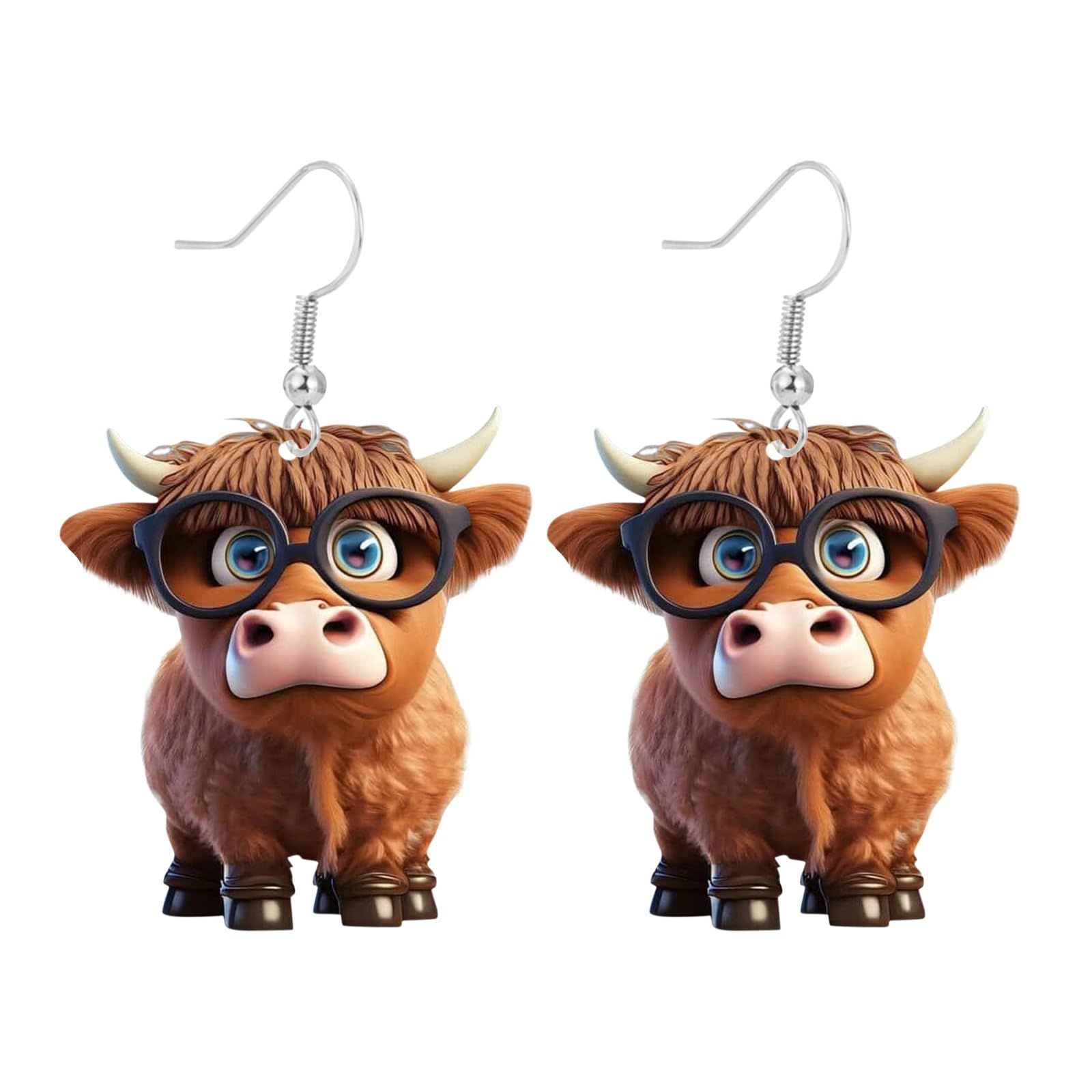 Highland Cow Earrings for Women