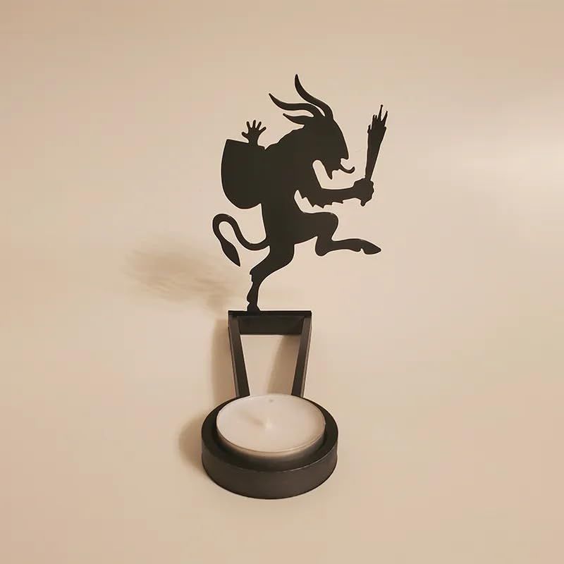 Halloween Candle Holder Table Decoration - Funny Shadow Stand (Goat Monster) view 3