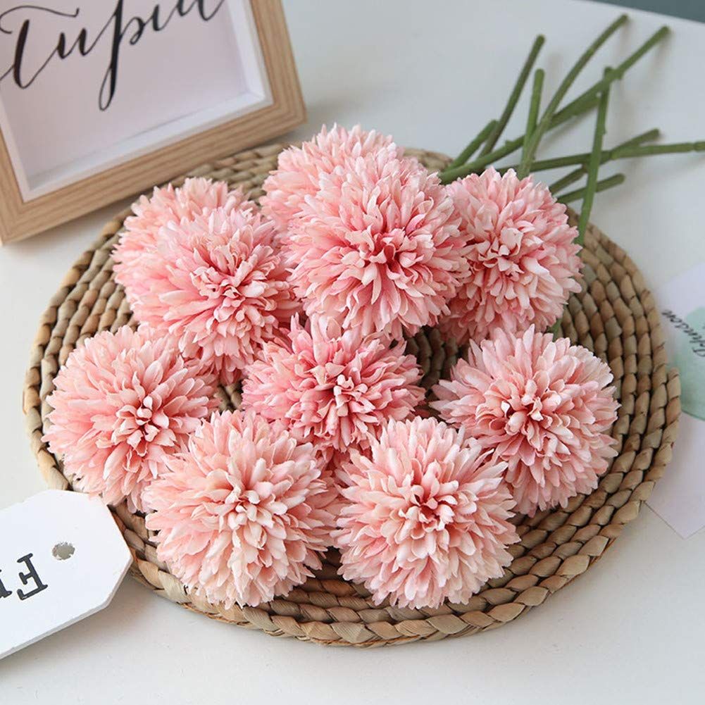 Artificial Flowers Chrysanthemum Ball Flowers Bouquet 12 pcs Present for view 4