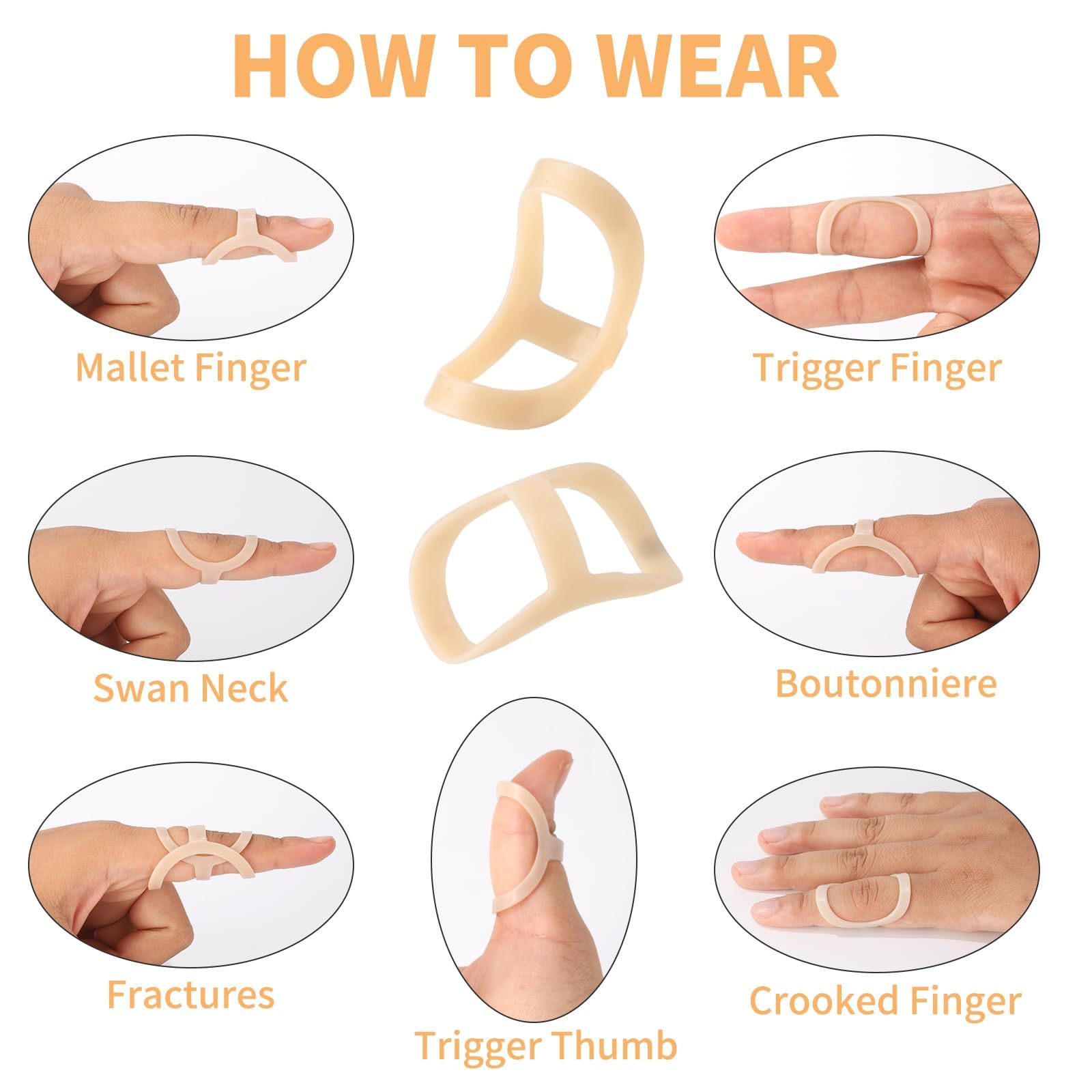 Oval Finger Splints, 5PCS Oval Trigger Finger Splint for view 4