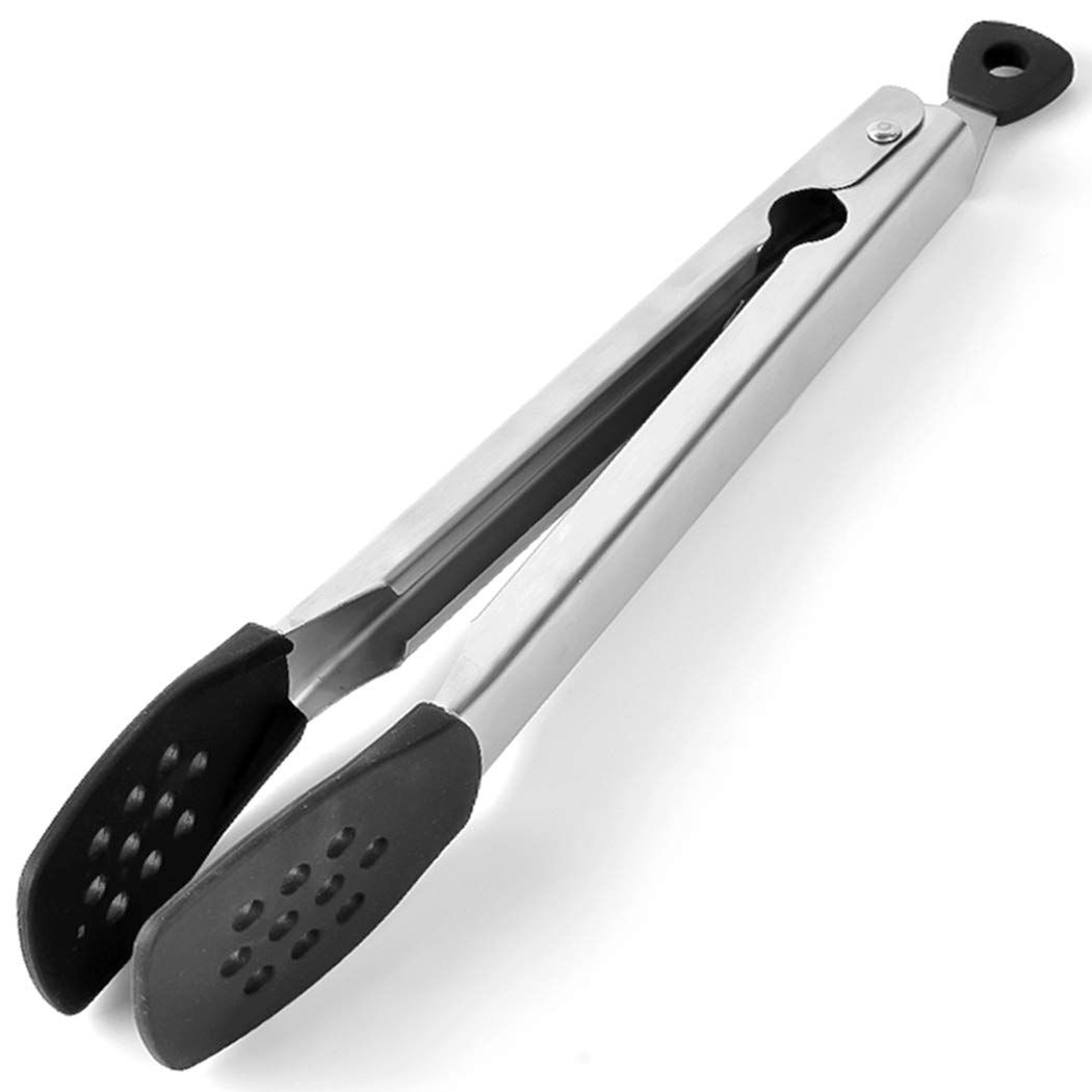 2PCS 11.6 Inch Kitchen Silicone Tongs view 2