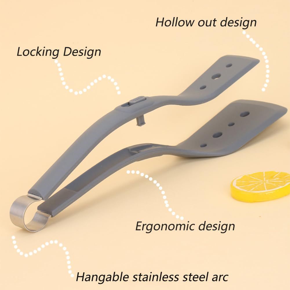Multipurpose 2 in 1 Silicone Clamp Spatulas and Tongs view 4