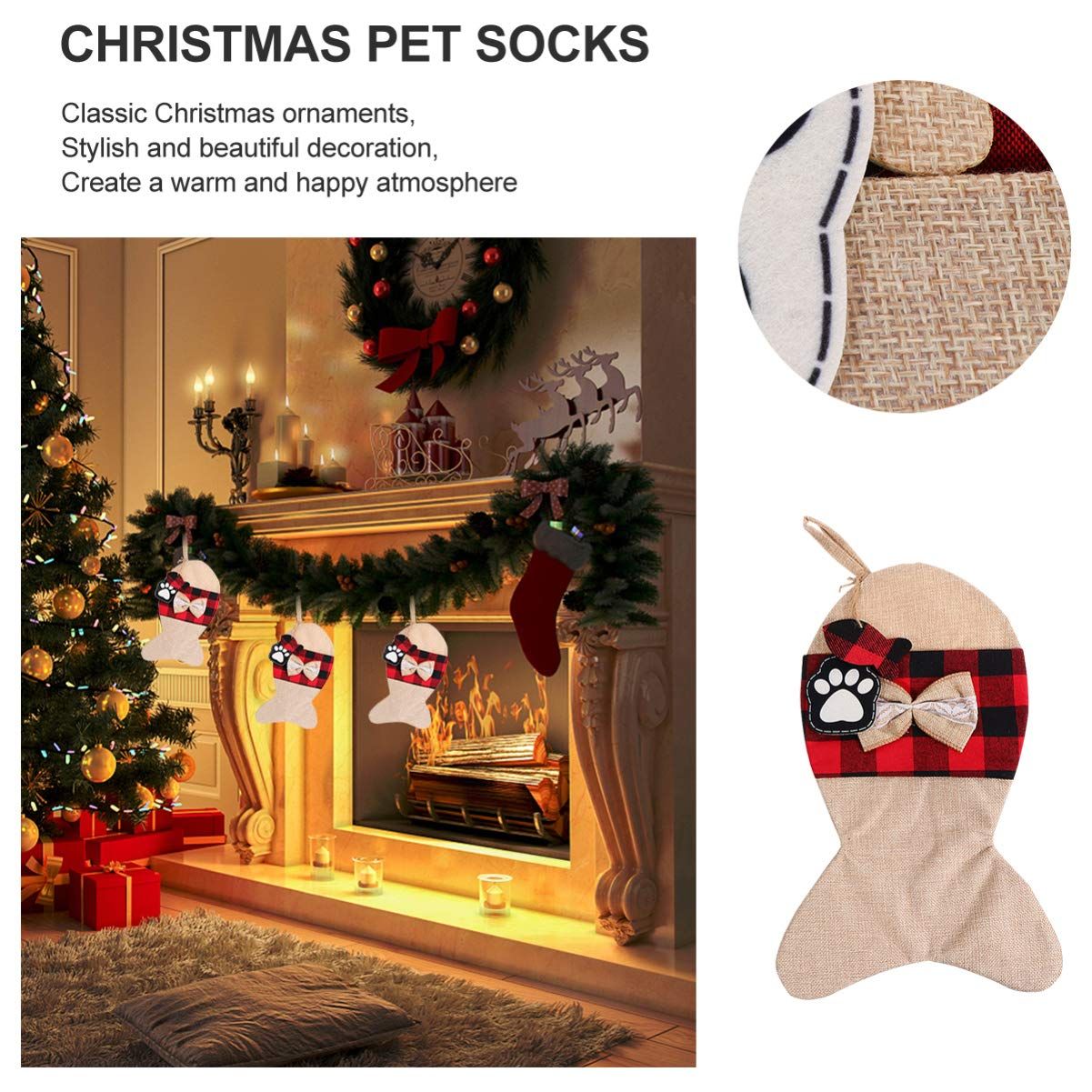 Pet Dog Cat Christmas Stockings view 3