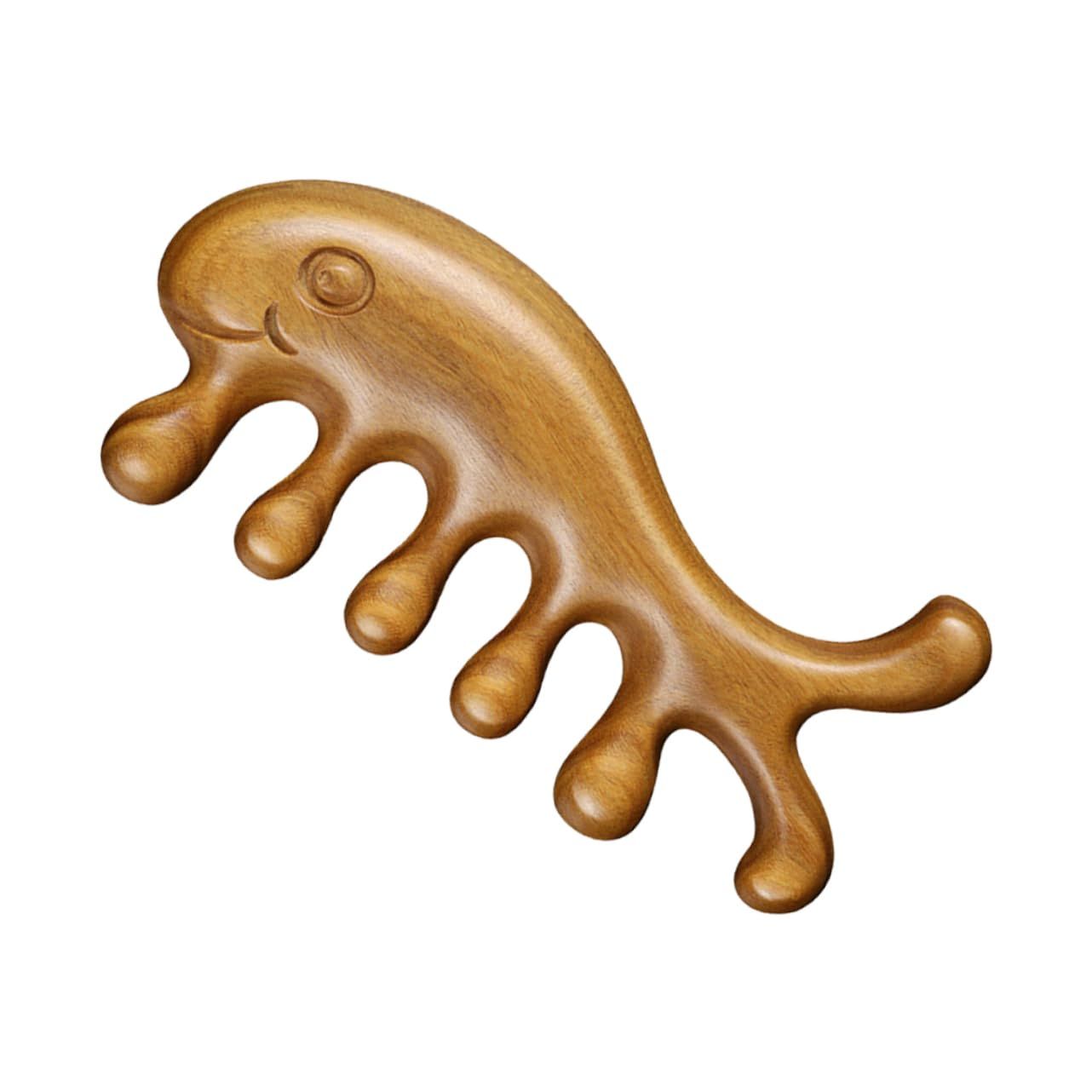 Massage Comb Head Scalp Massager Halloween Tags for Bags Guasha Tool Wide