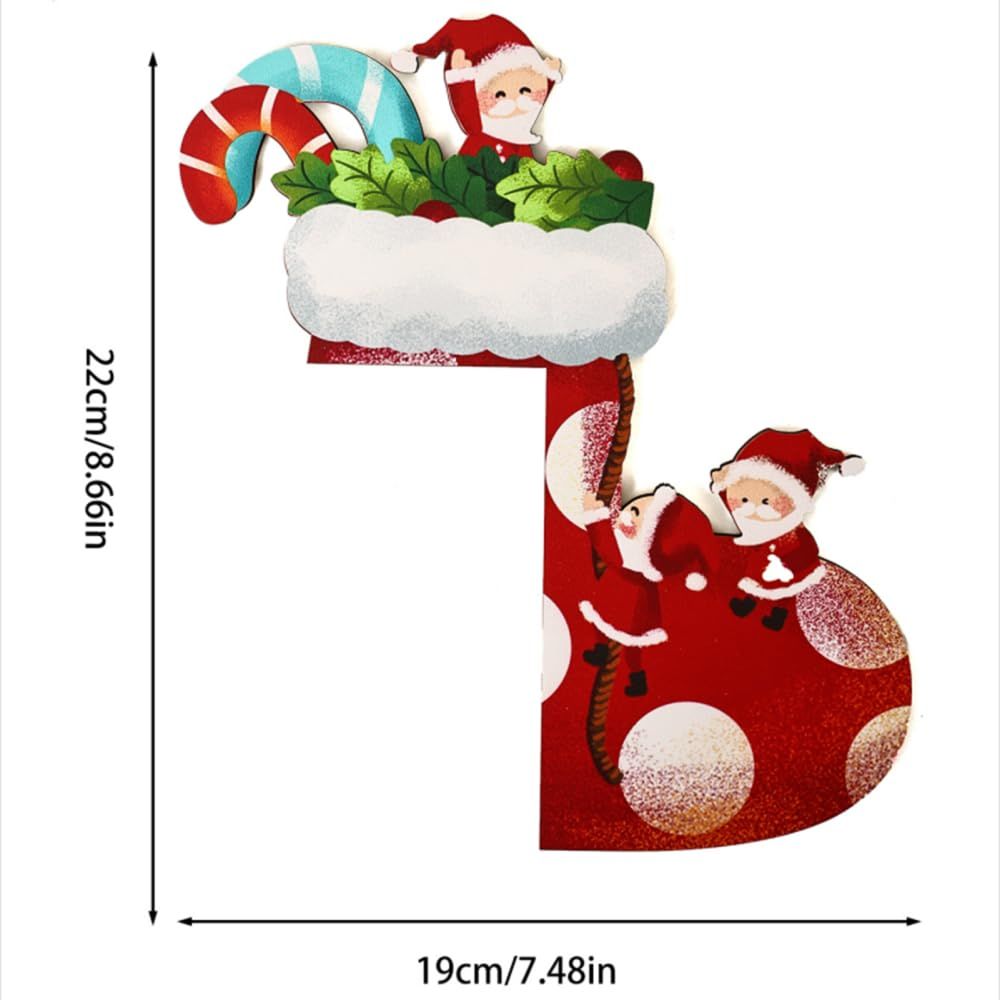 Christmas Door Frame Wood Decoration Cute Lovely Extra Thick Christmas view 2