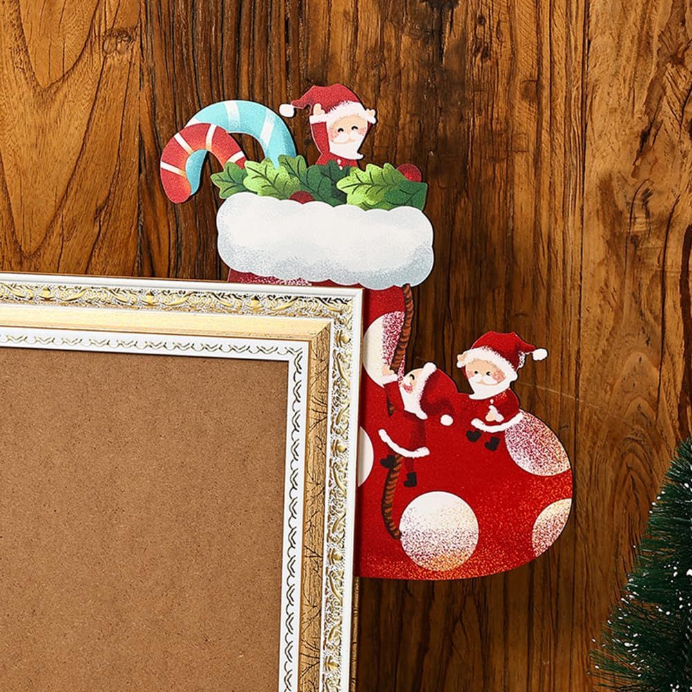 Christmas Door Frame Wood Decoration Cute Lovely Extra Thick Christmas view 3