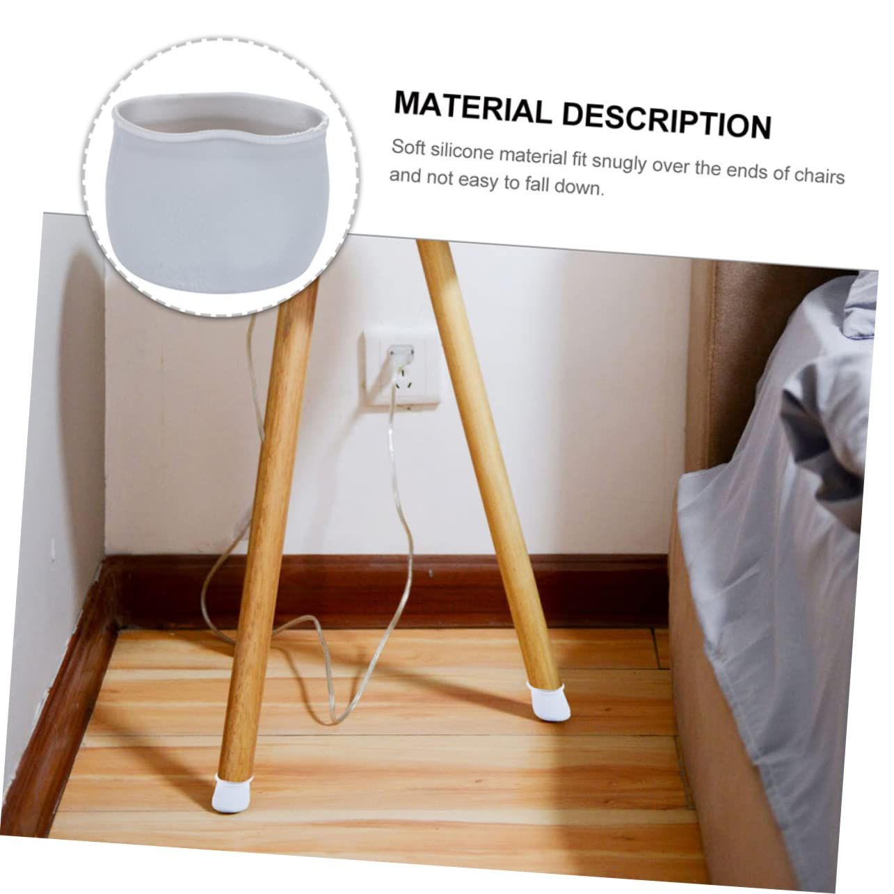 50pcs Table and Chair Foot Cover Furniture Protective Cover Silicone Table and view 2