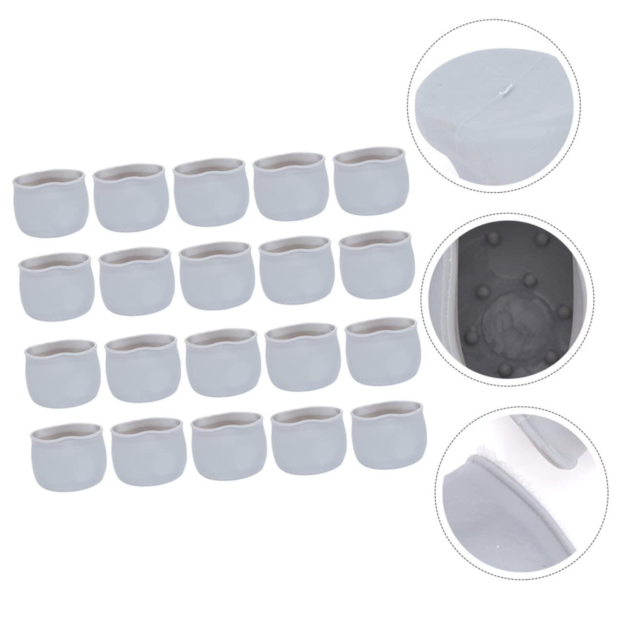 50pcs Table and Chair Foot Cover Furniture Protective Cover Silicone Table and view 3