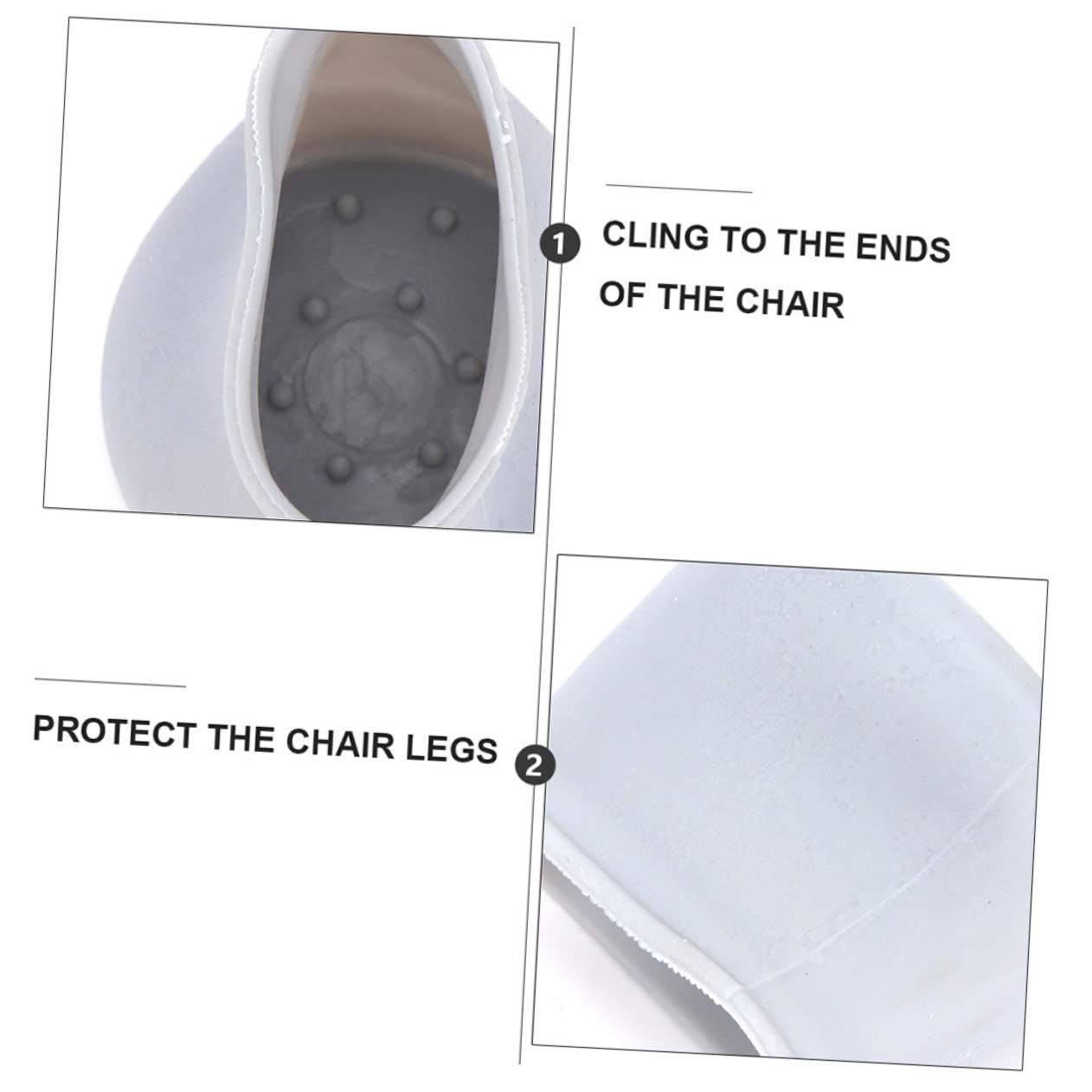 50pcs Table and Chair Foot Cover Furniture Protective Cover Silicone Table and view 5