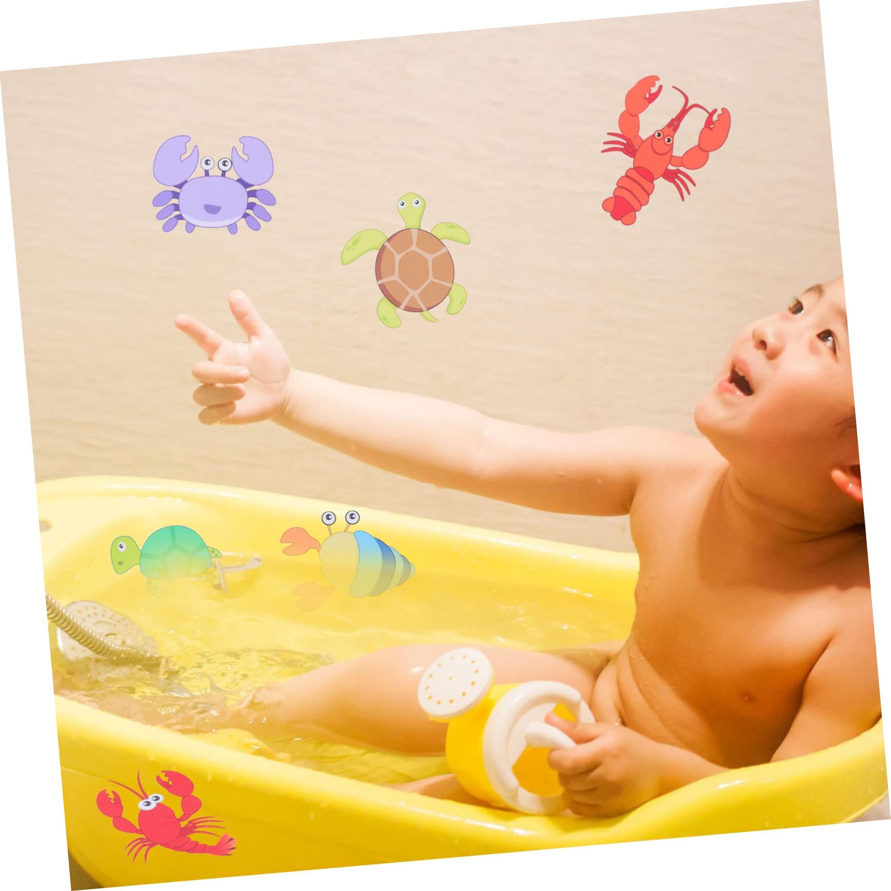 10pcs Bathroom Non-Slip Stickers Kid Stickers Cartoon Bathtub Stickers Bathtub view 4