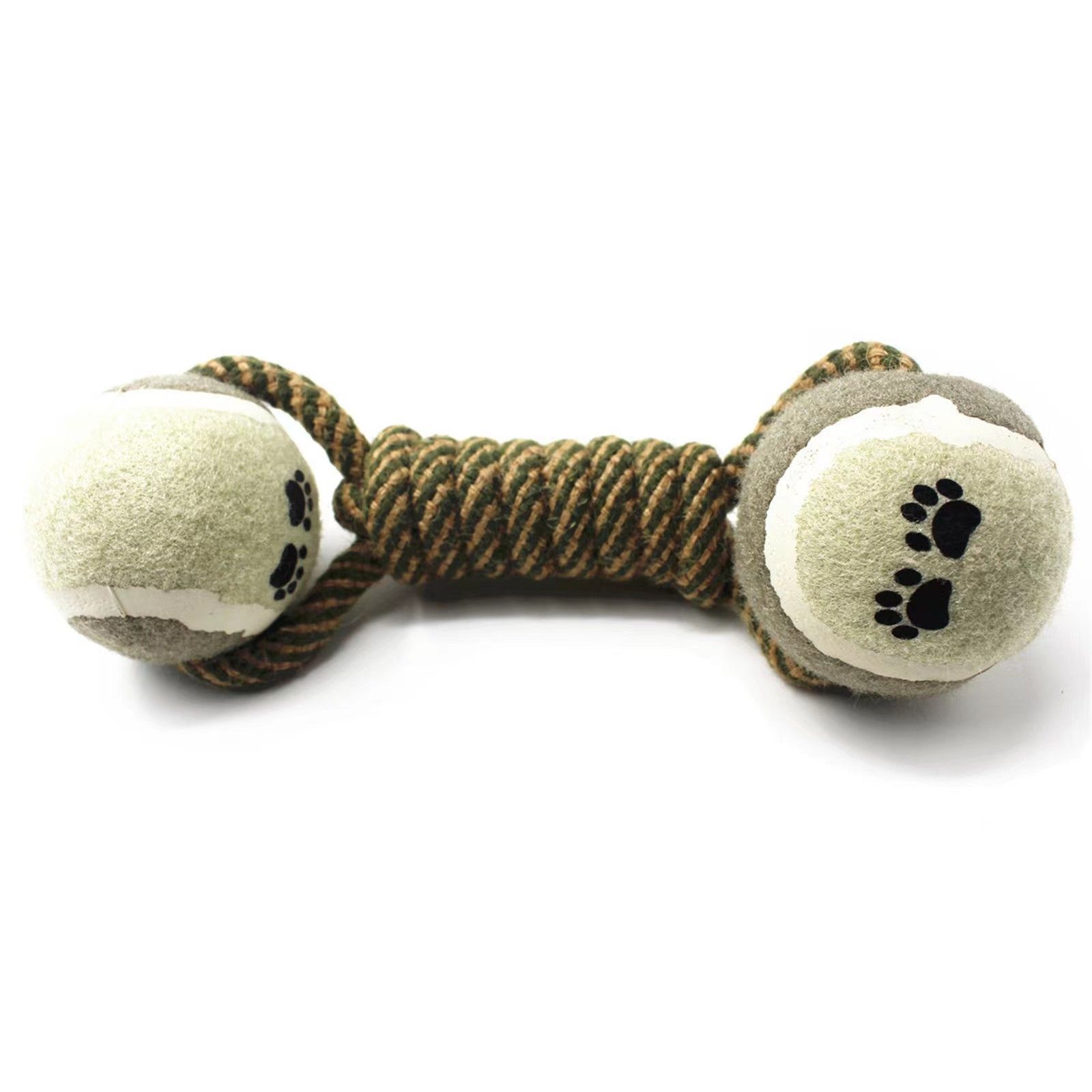 Dog chew Toy, Cotton Rope Tennis Dumbbell Dog Toy, Dog Knot Toy Ball view 5