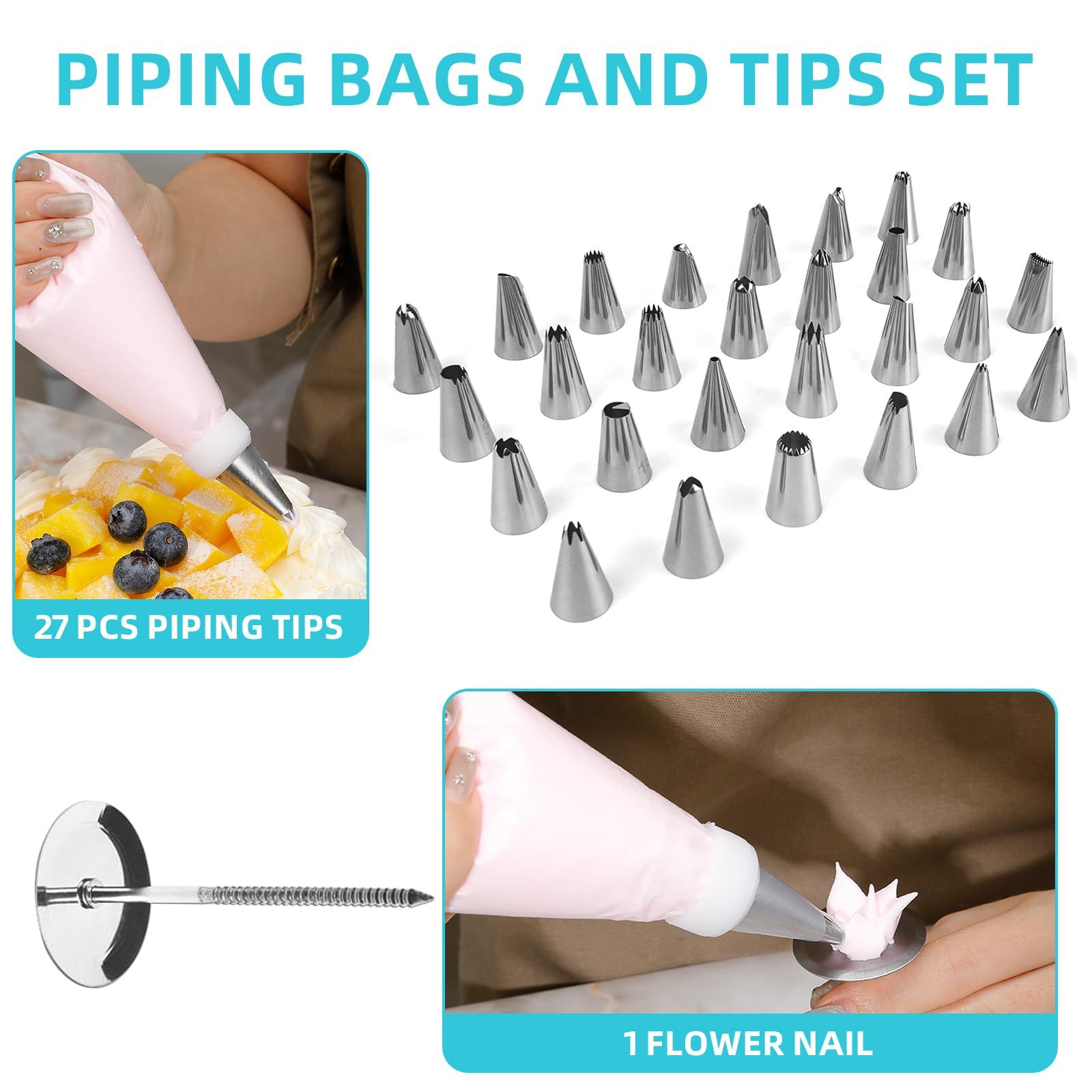 430 stainless steel piping nozzle set boxed cake piping tool milking oil puff view 4