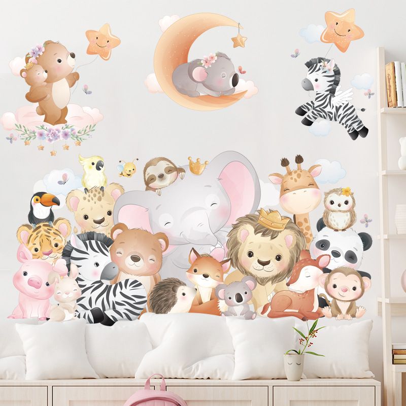 Cartoon animal children's room decoration stickers view 4
