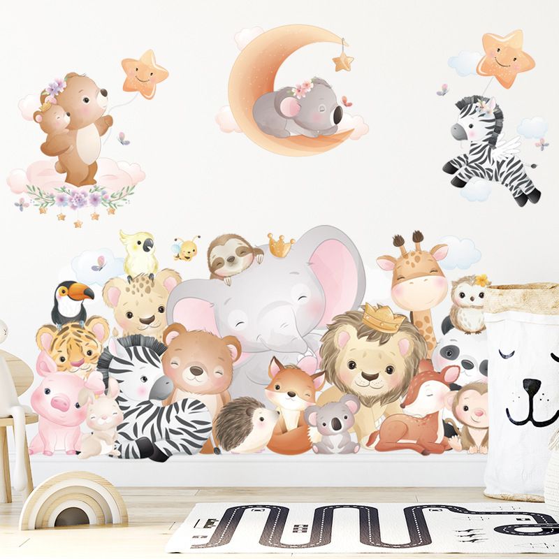 Cartoon animal children's room decoration stickers view 5