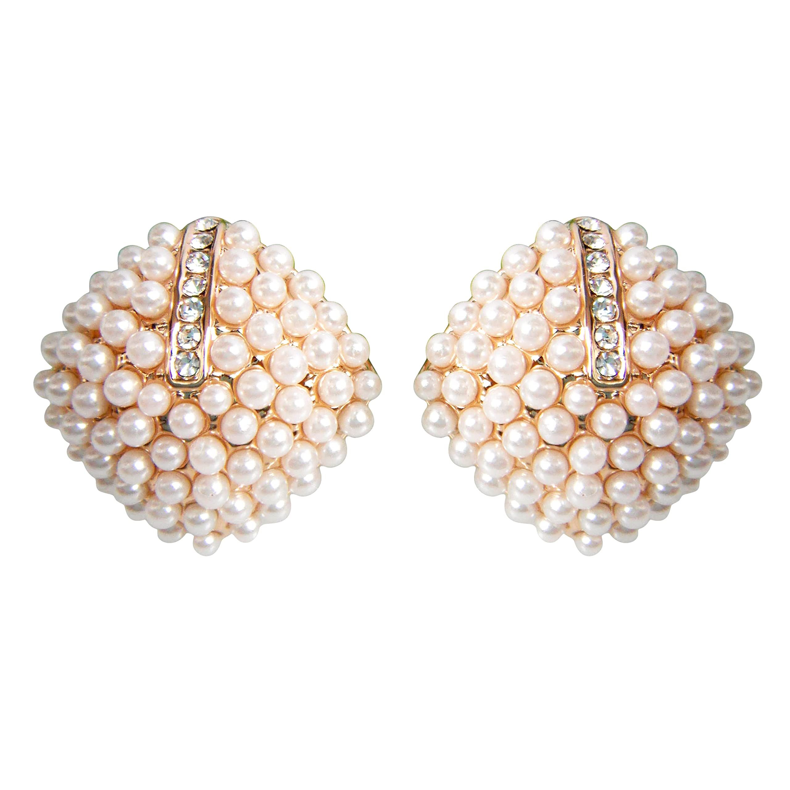 Popular jewelry style small pearl earrings