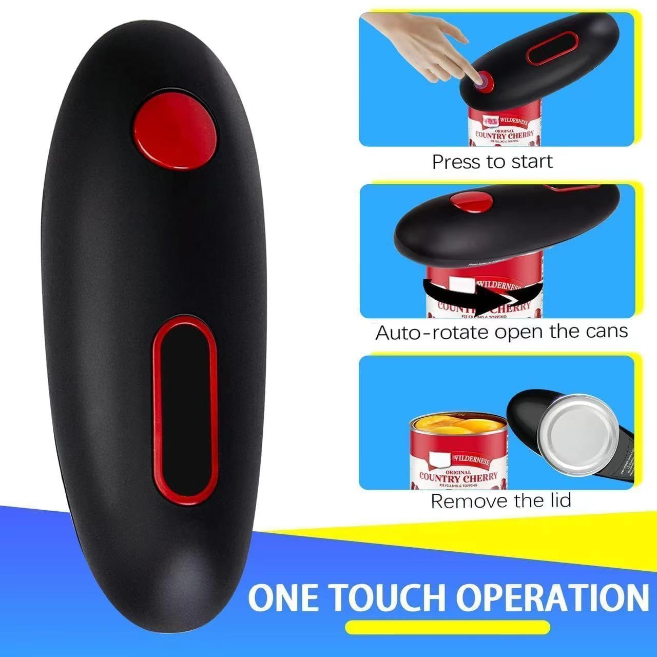 One-Touch Electric Can Opener with Auto Shut view 2