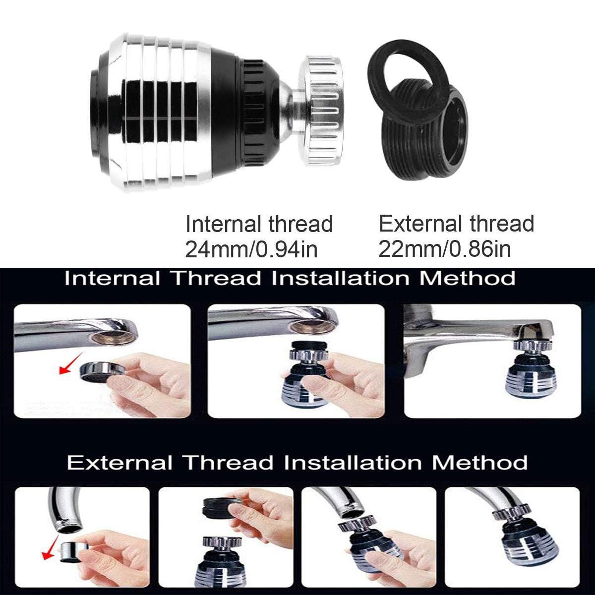 360 Degree Swivel Faucet Aerator Deluxe Water Saving Faucet Sprayer Water view 2