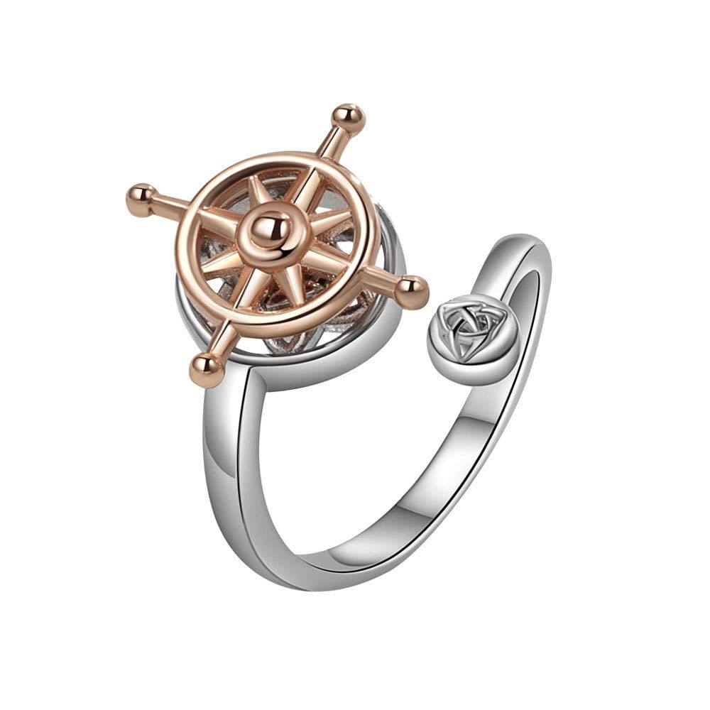Ring, men's and women's personality, fashionable, rotatable double-layer — image 1