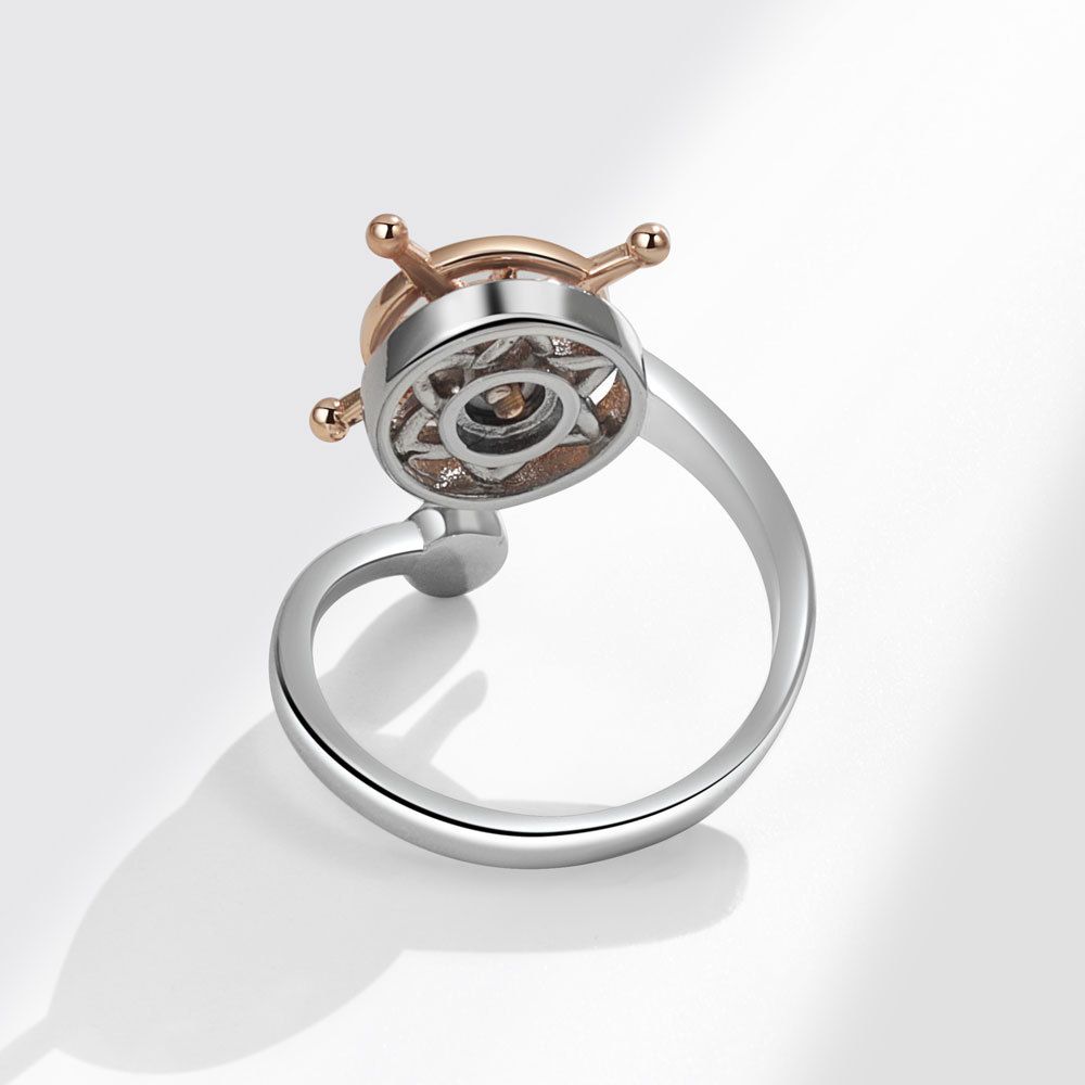 Ring, men's and women's personality, fashionable, rotatable double-layer view 5