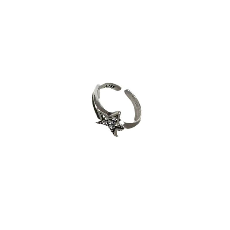 Fashion Pentagram Geometric Star Ring For Women Adjustable Finger Ring Jewelry