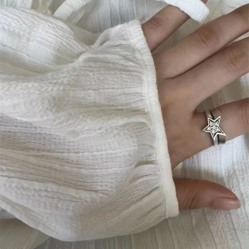 Fashion Pentagram Geometric Star Ring For Women Adjustable Finger Ring Jewelry view 4
