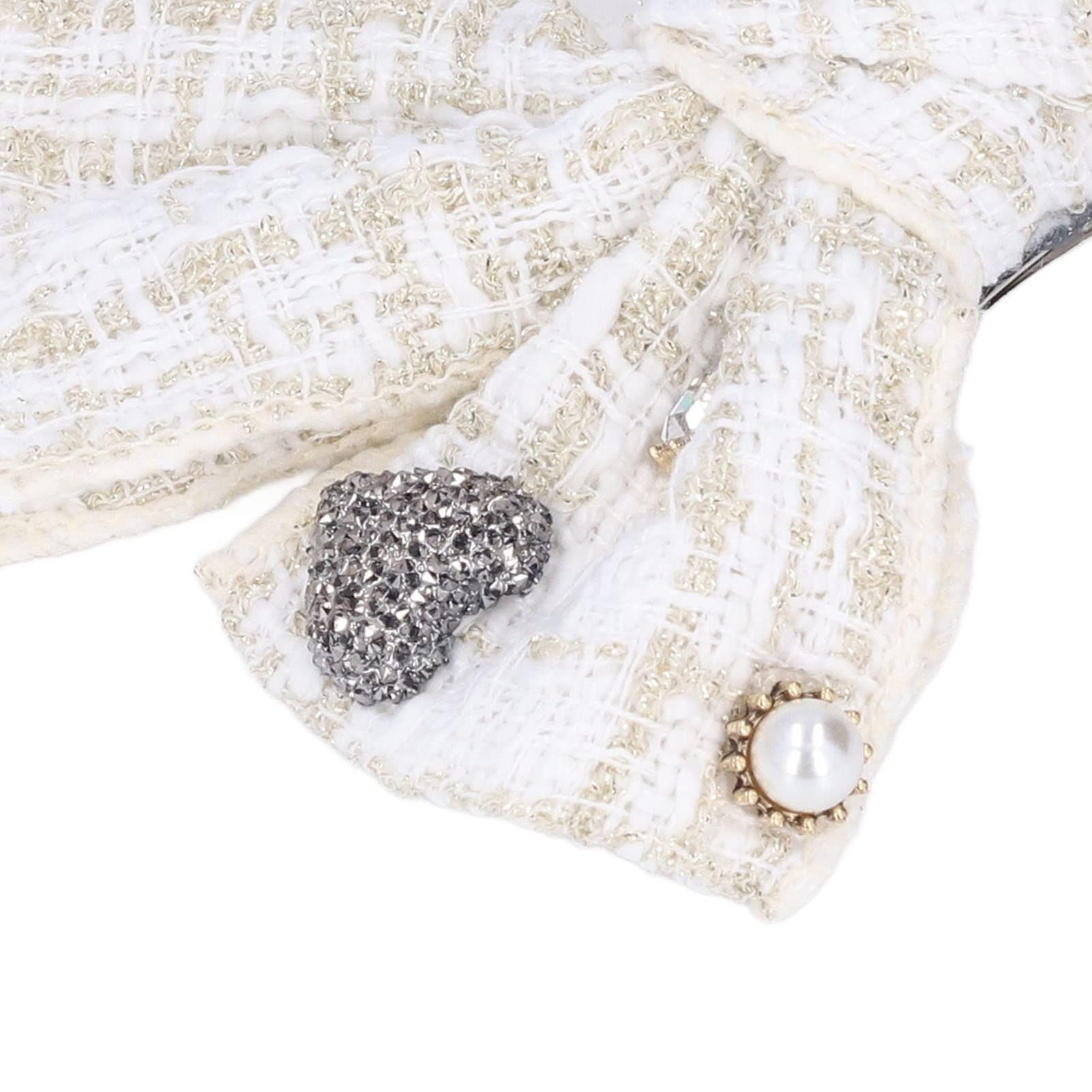 Bow cloth bow hair clip temperament rhinestone top spring clip hair view 4