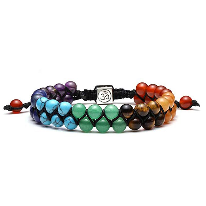Bead Chakra Bracelet 7 Chakra Healing Crystal Bracelet Yoga Stone Bead — image 1