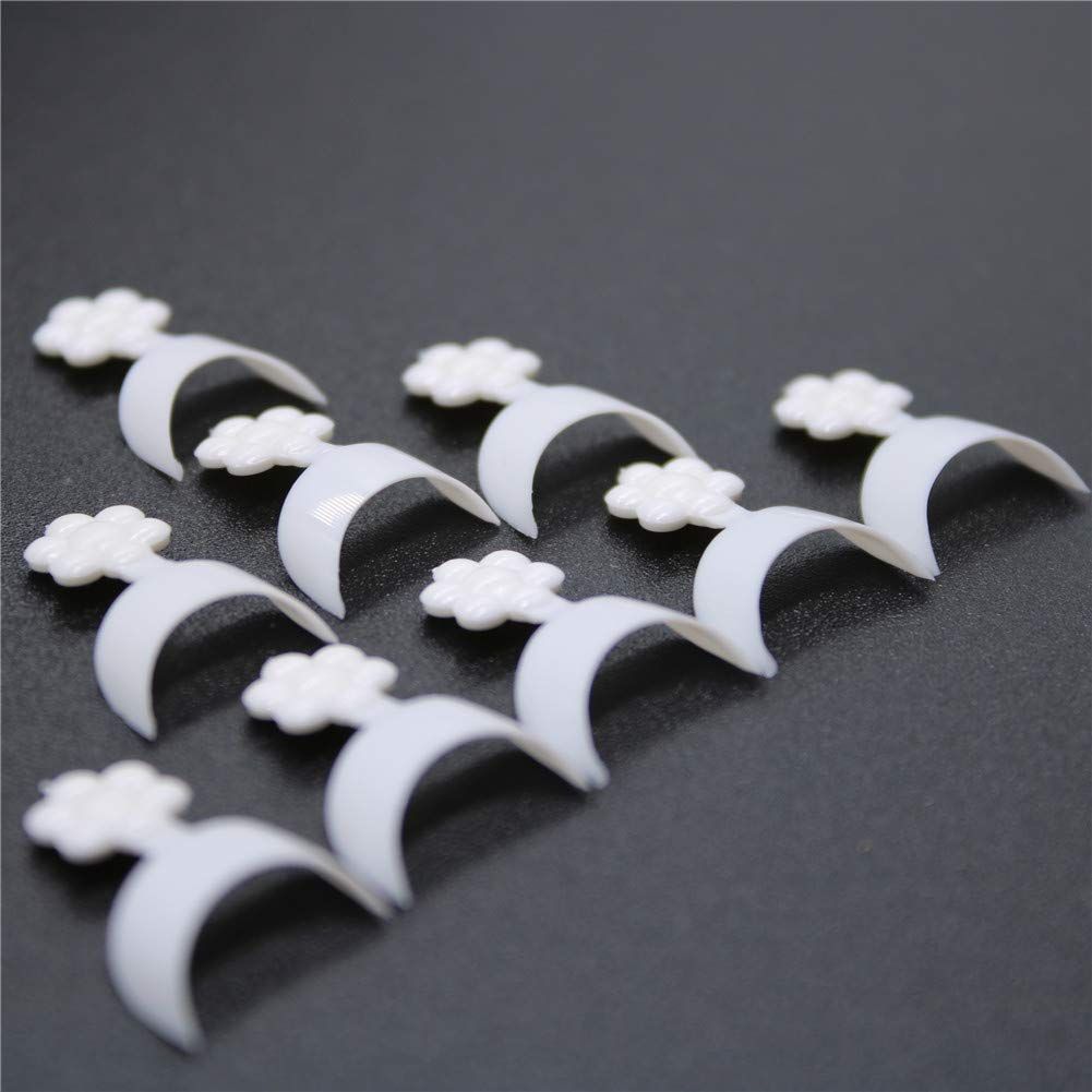 100pcs Fake Nail Tips White French Moon Shaped Smile Fake Nail Tips Short view 2
