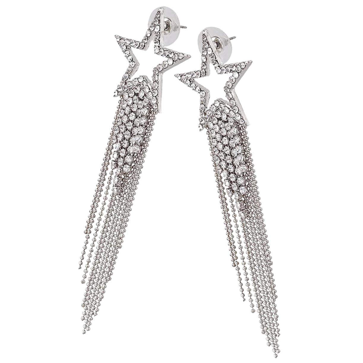 Women’s Tassel Earrings Star Ear Stud Pave Crystal Dangle Earrings Boho view 5