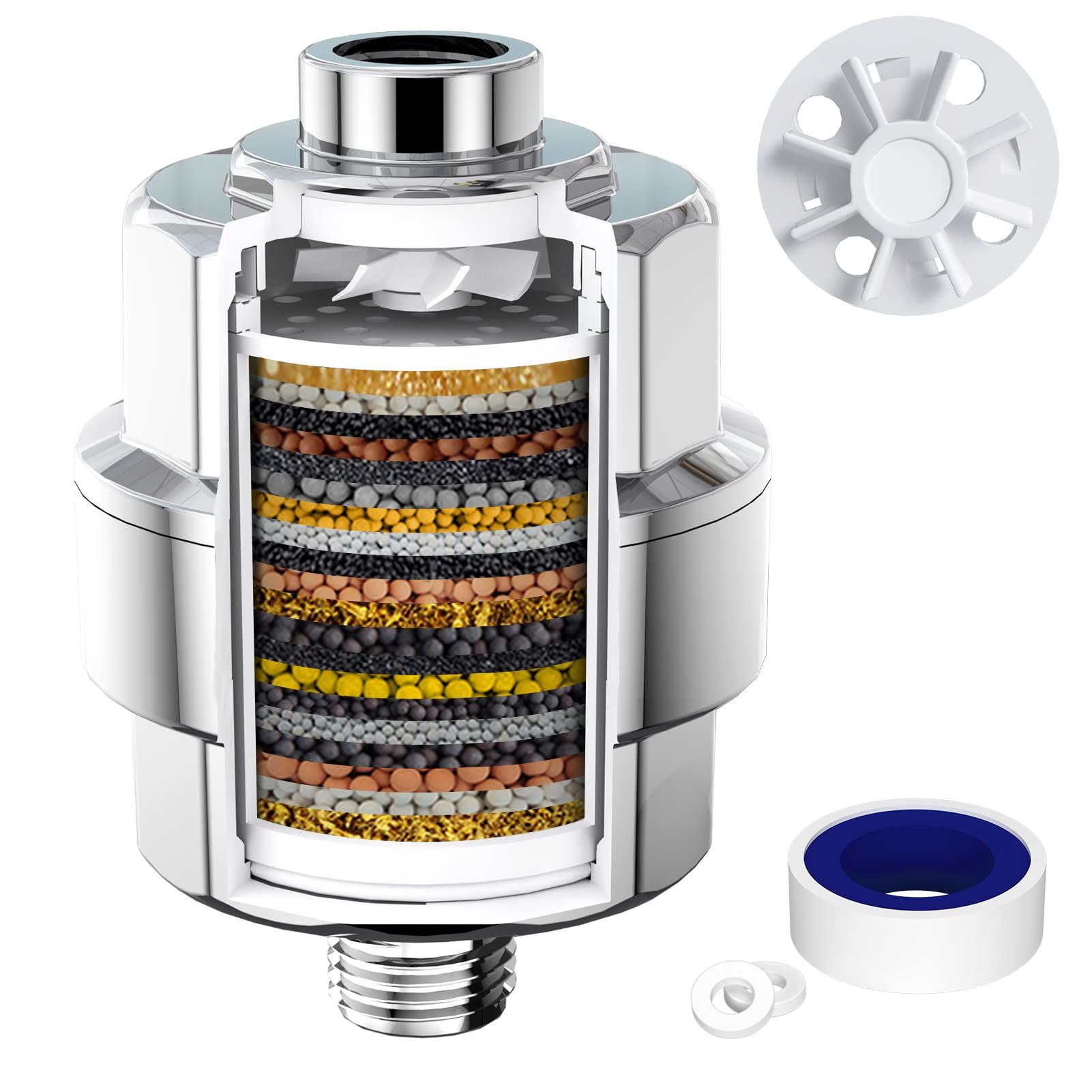 Stage Replacement Cartridge Universal High Output Shower Filter with VC view 2