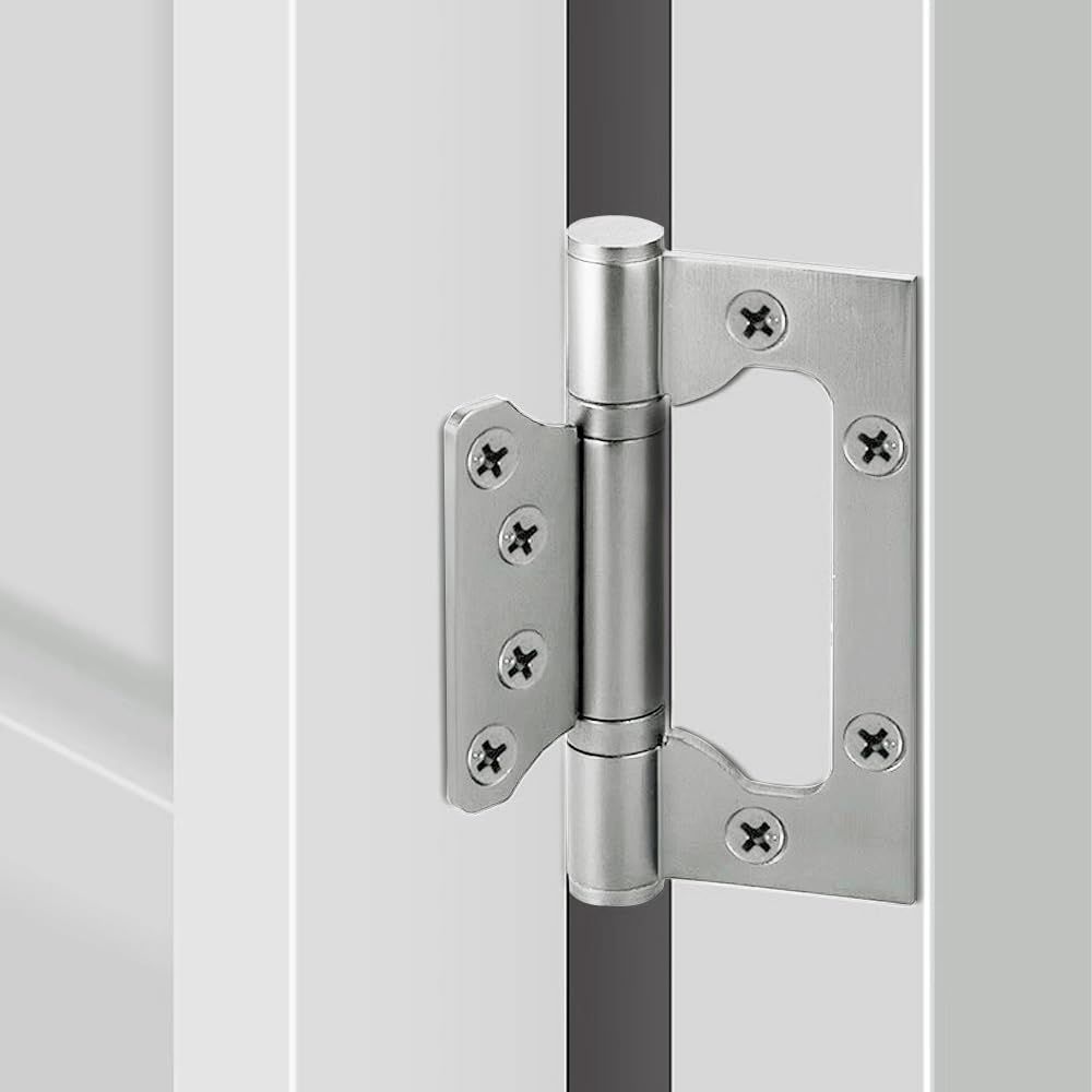 2pcs，Non mortise and tenon door hinge double fold docking cabinet stainless view 2