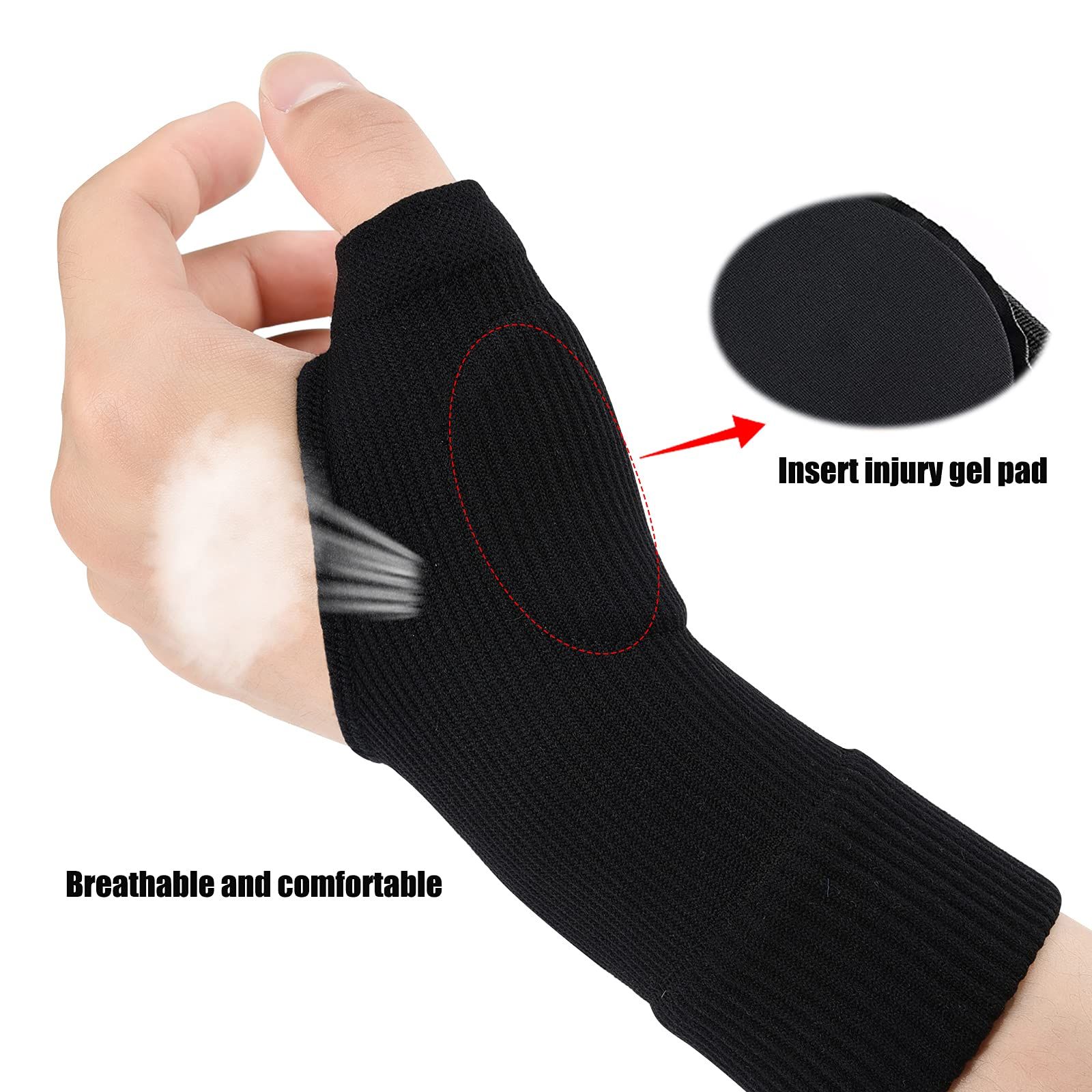 Wrist Thumb Support Compression Gloves (1 Pair) view 5