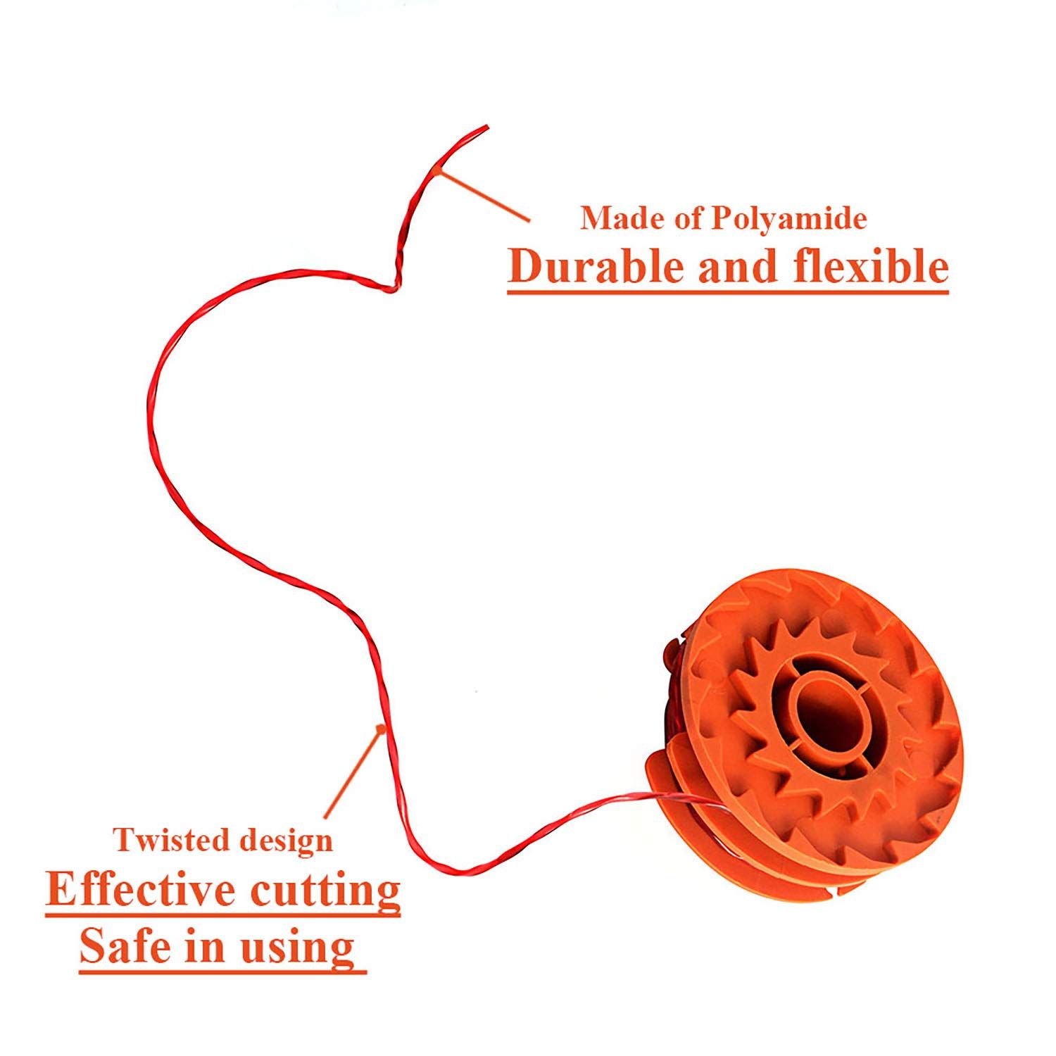 4pcs Replace nylon grass cutting rope WA0007 spool/50019417 coil cover grass view 3